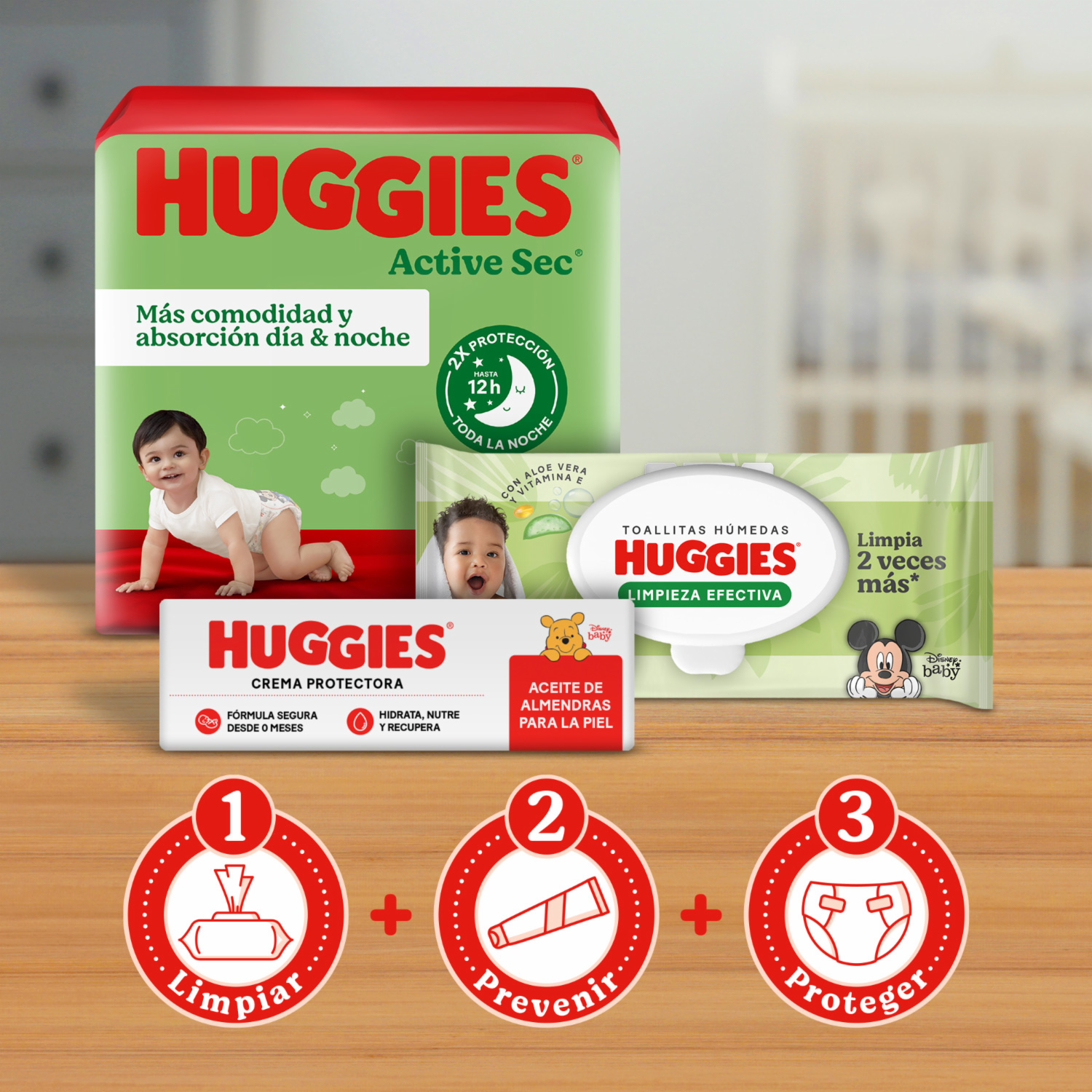 Pañales Desechables Active Sec XG Etapa 4 HUGGIES X 100 Uds