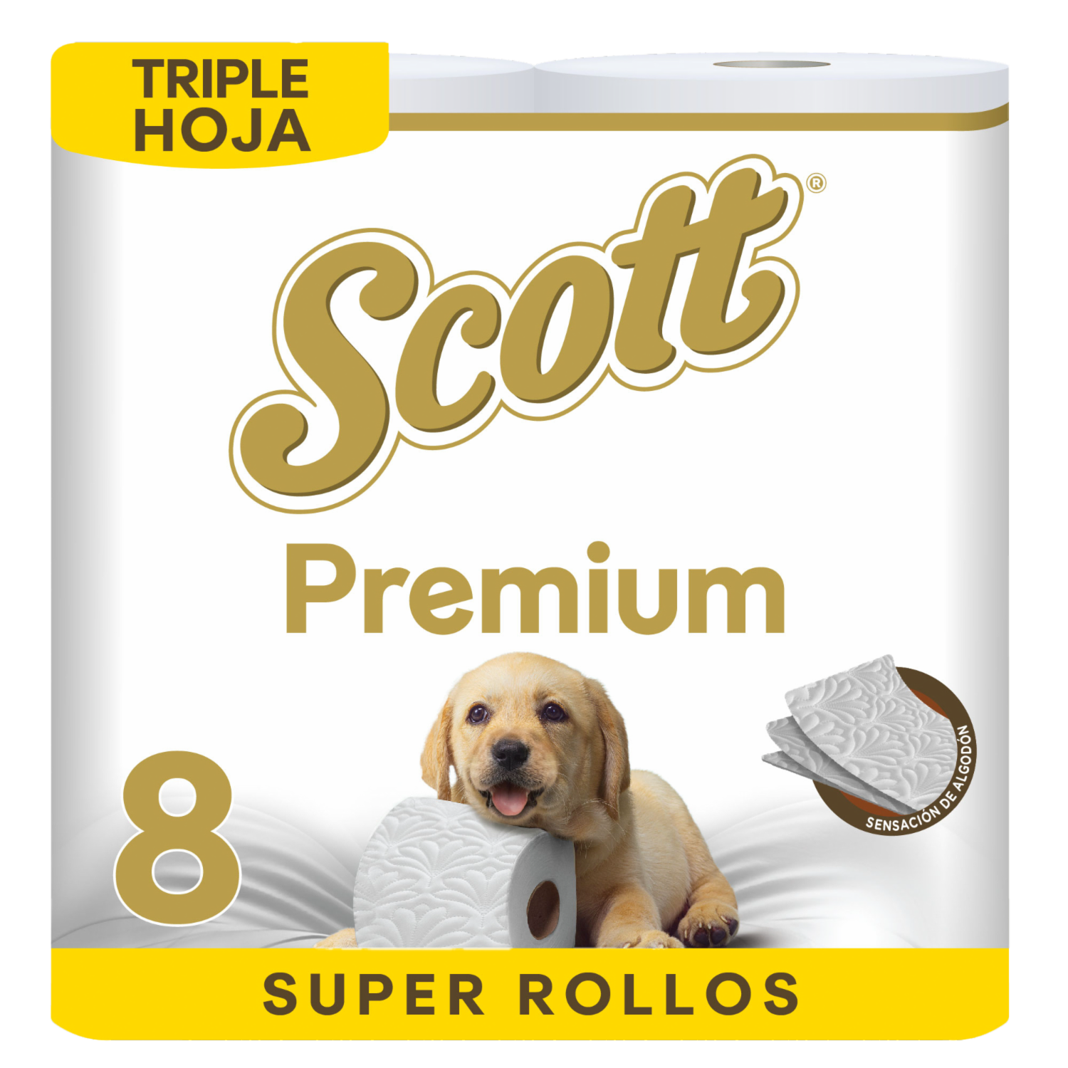 Papel Higiénico Premium 40m SCOTT 8 Rollos