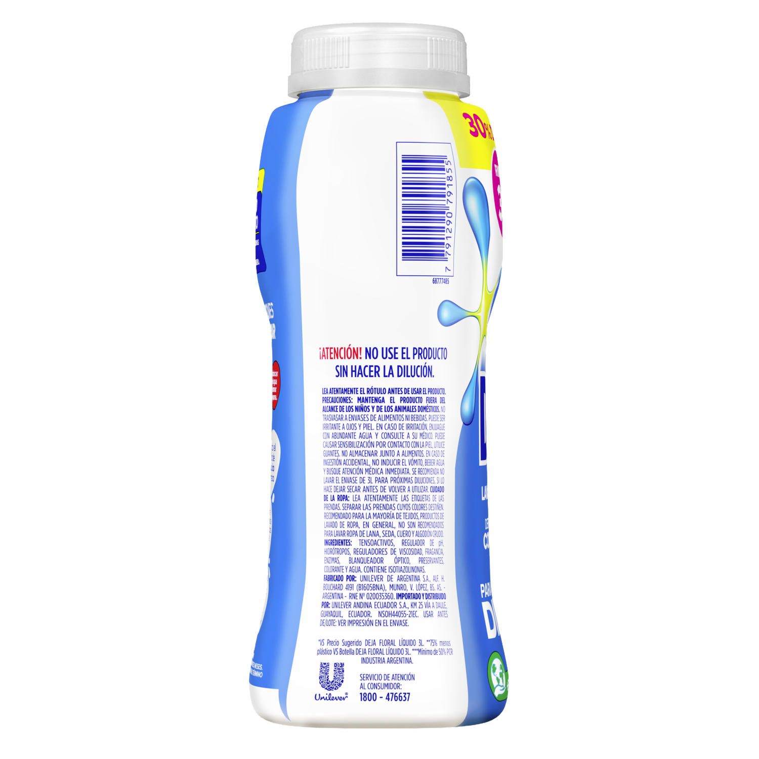 Detergente Liquido Para Diluir Floral DEJA 500 Ml