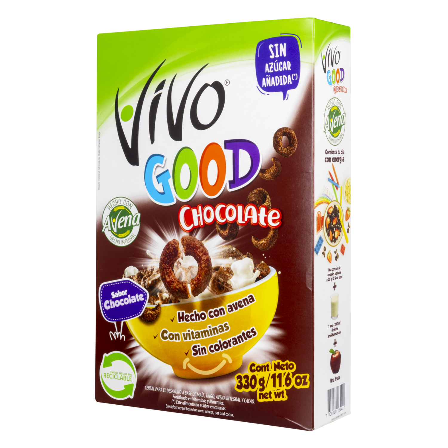 Cereal Sabor Chocolate Sin Azúcar Añadida VIVO GOOD 330 G