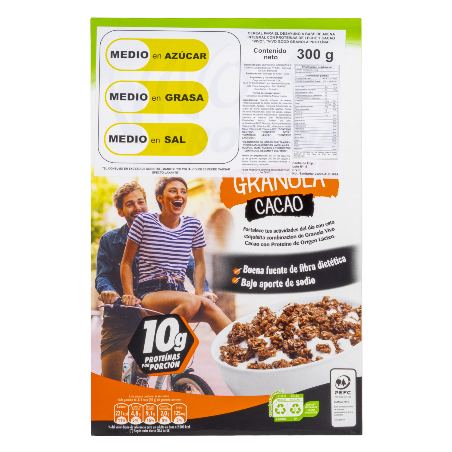 Granola De Avena Y Cacao VIVO 300 G