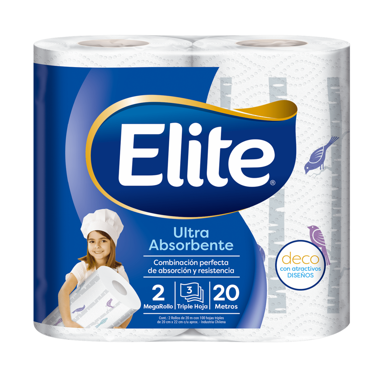 Toalla De Papel Desechable Maxi Rollo ELITE 2 X 20 M