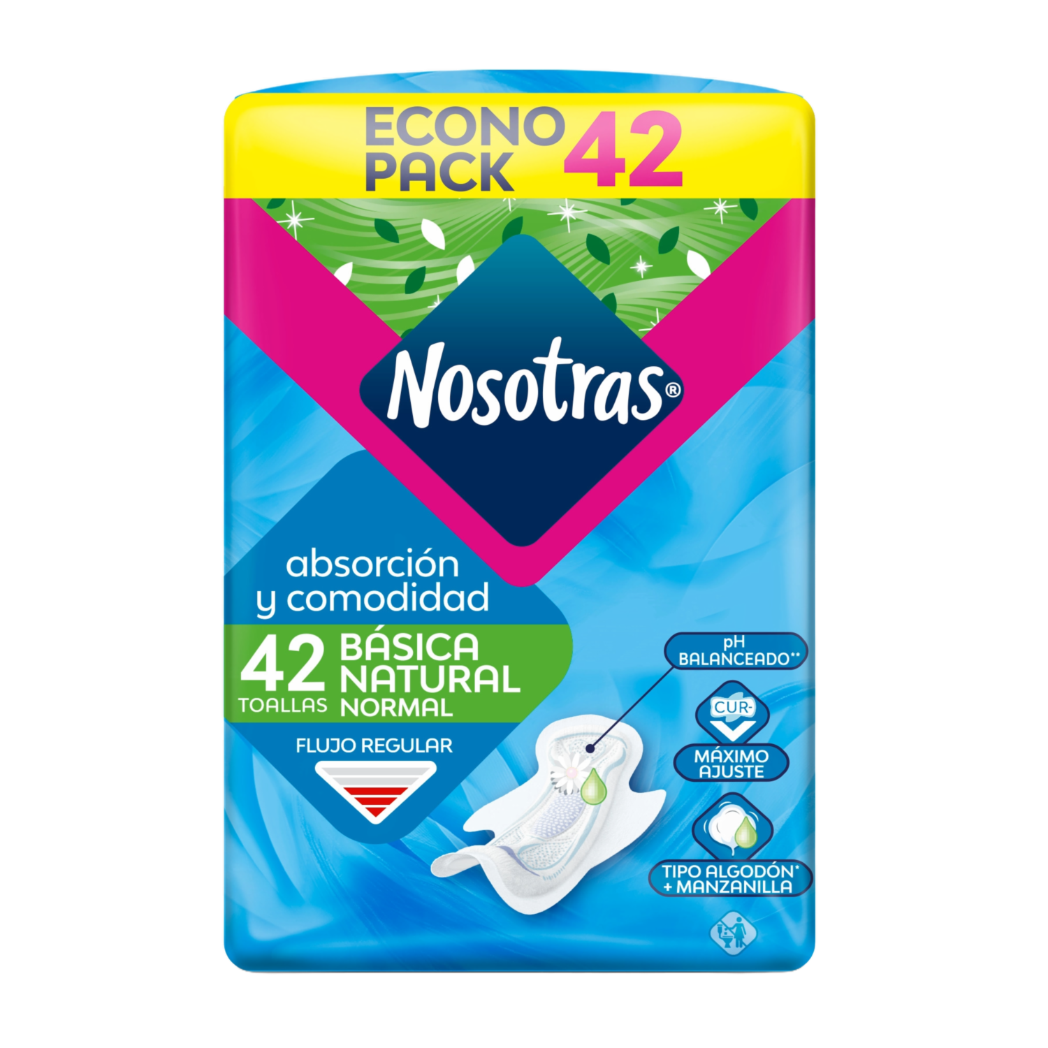 Toallas Intimas Básica Natural NOSOTRAS X 42 Uds