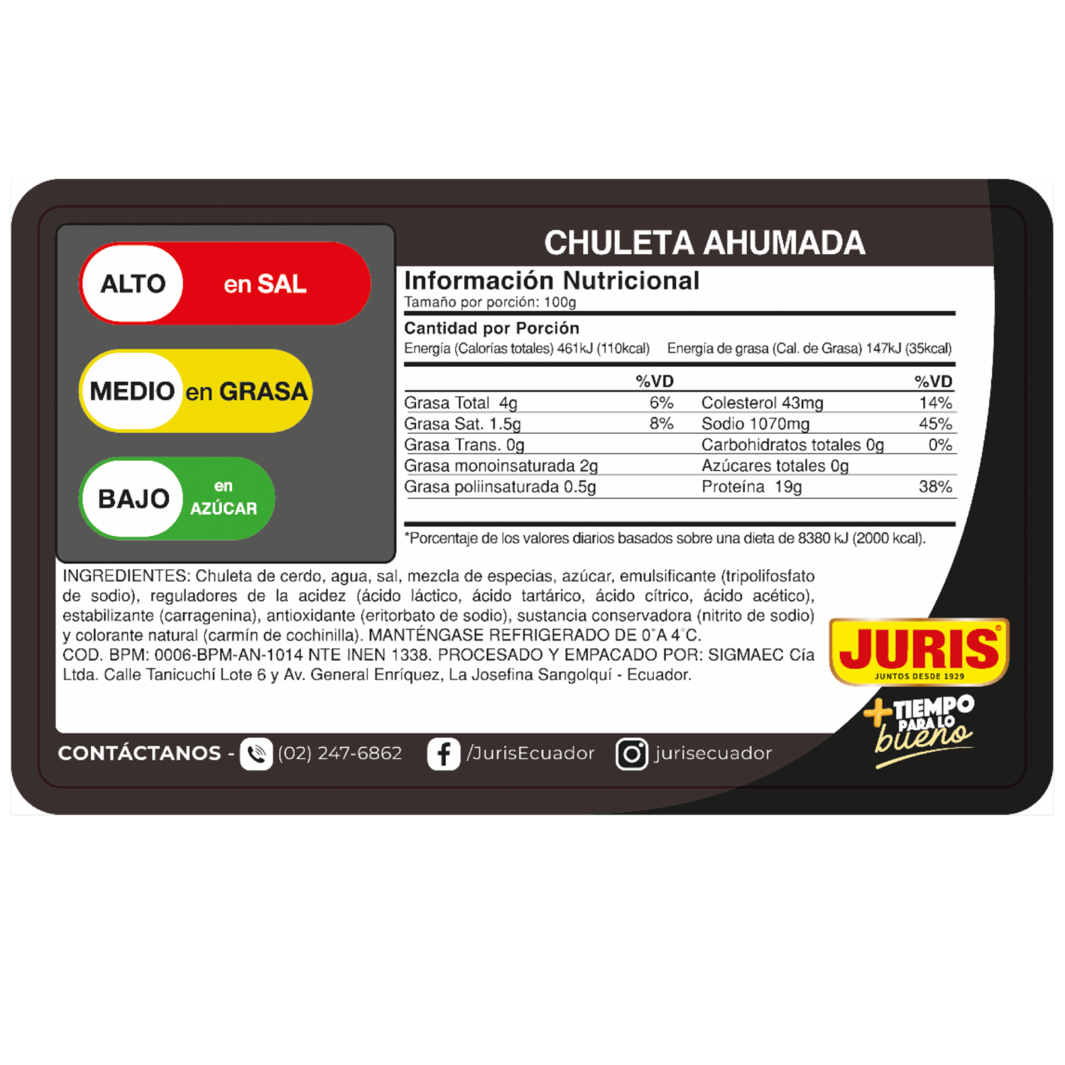 Chuleta Ahumada JURIS 500 G