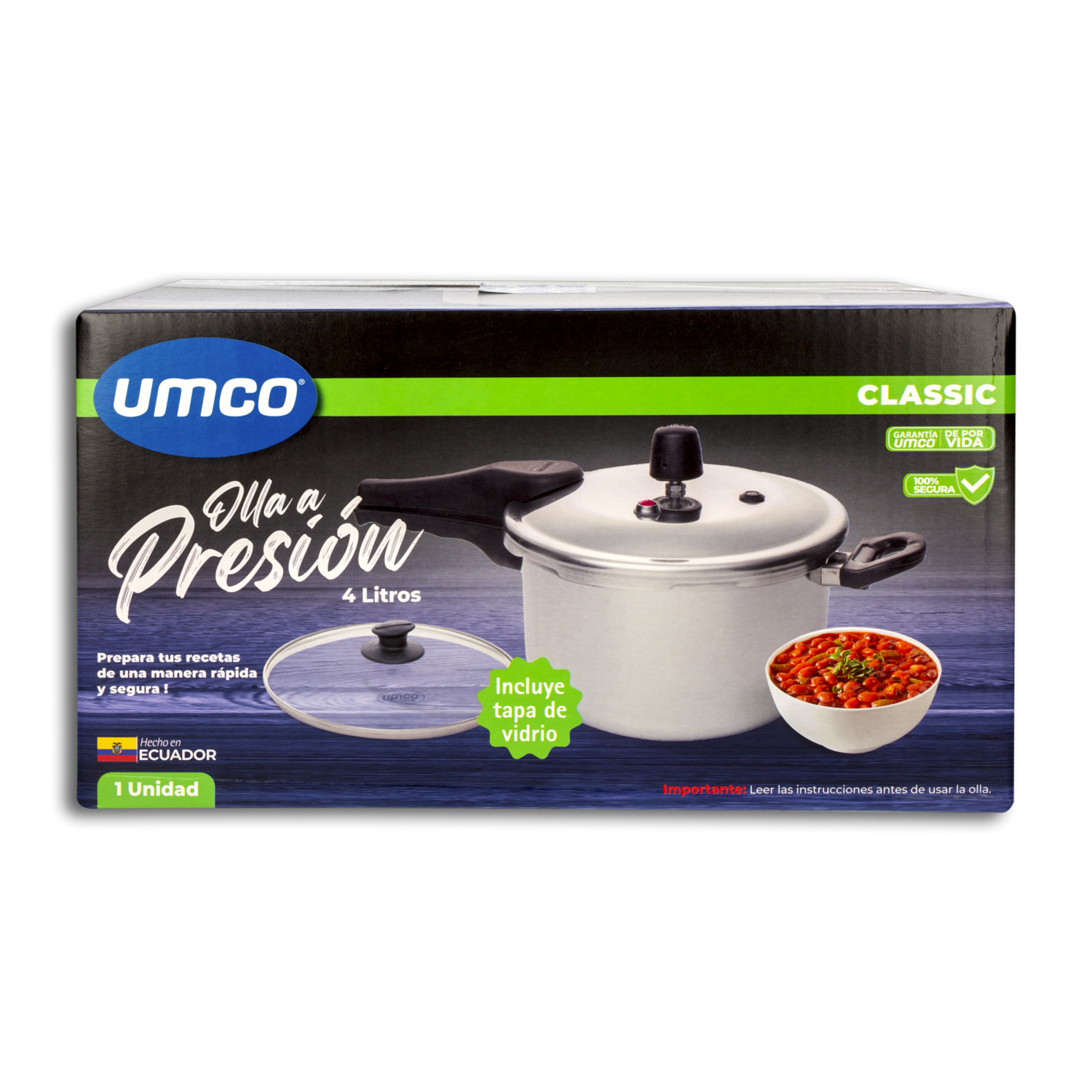 Olla De Presión Inducción Aluminio Classic UMCO 4 L