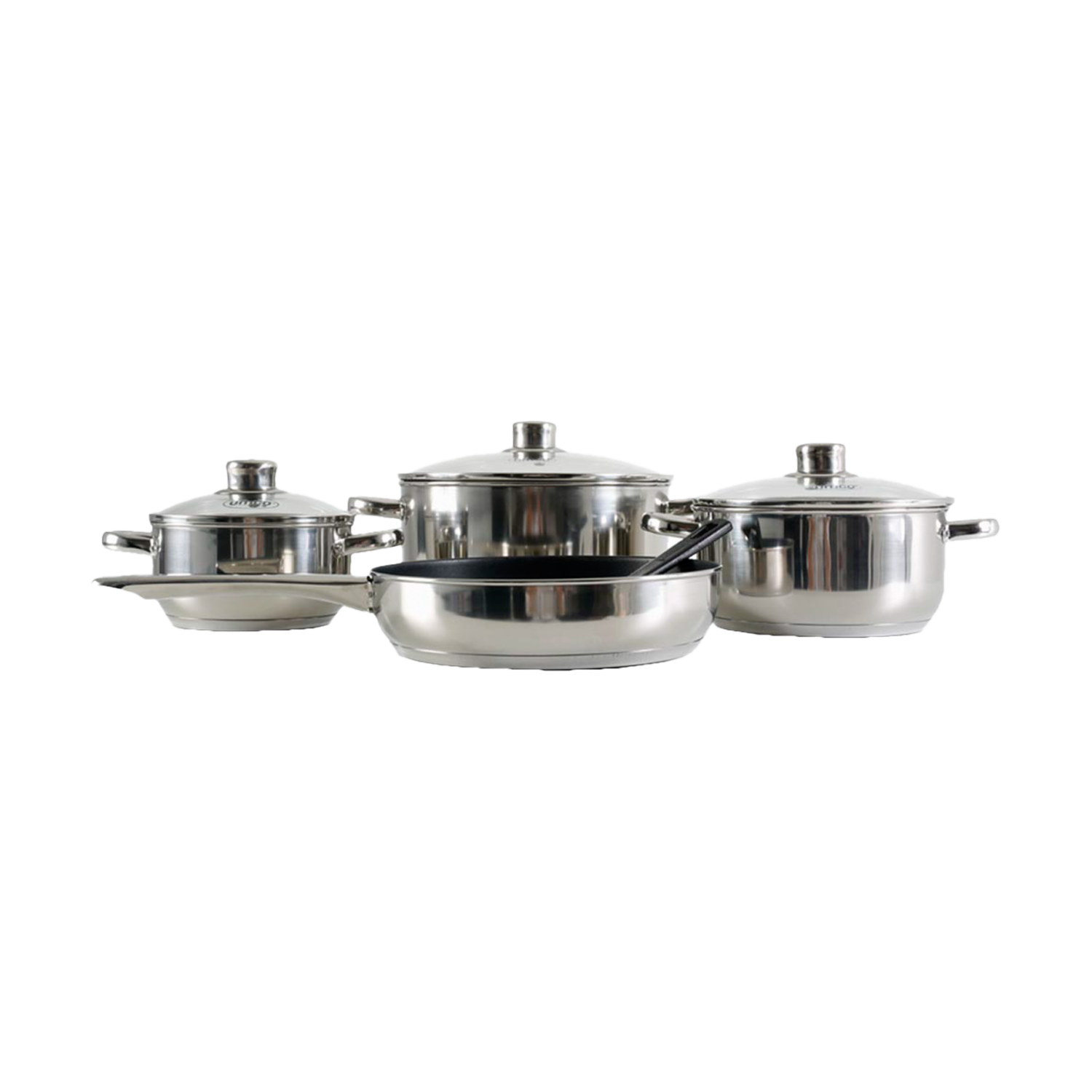 Set De Ollas Acero Inoxidable De Inducción Brilliance UMCO X 8 Piezas