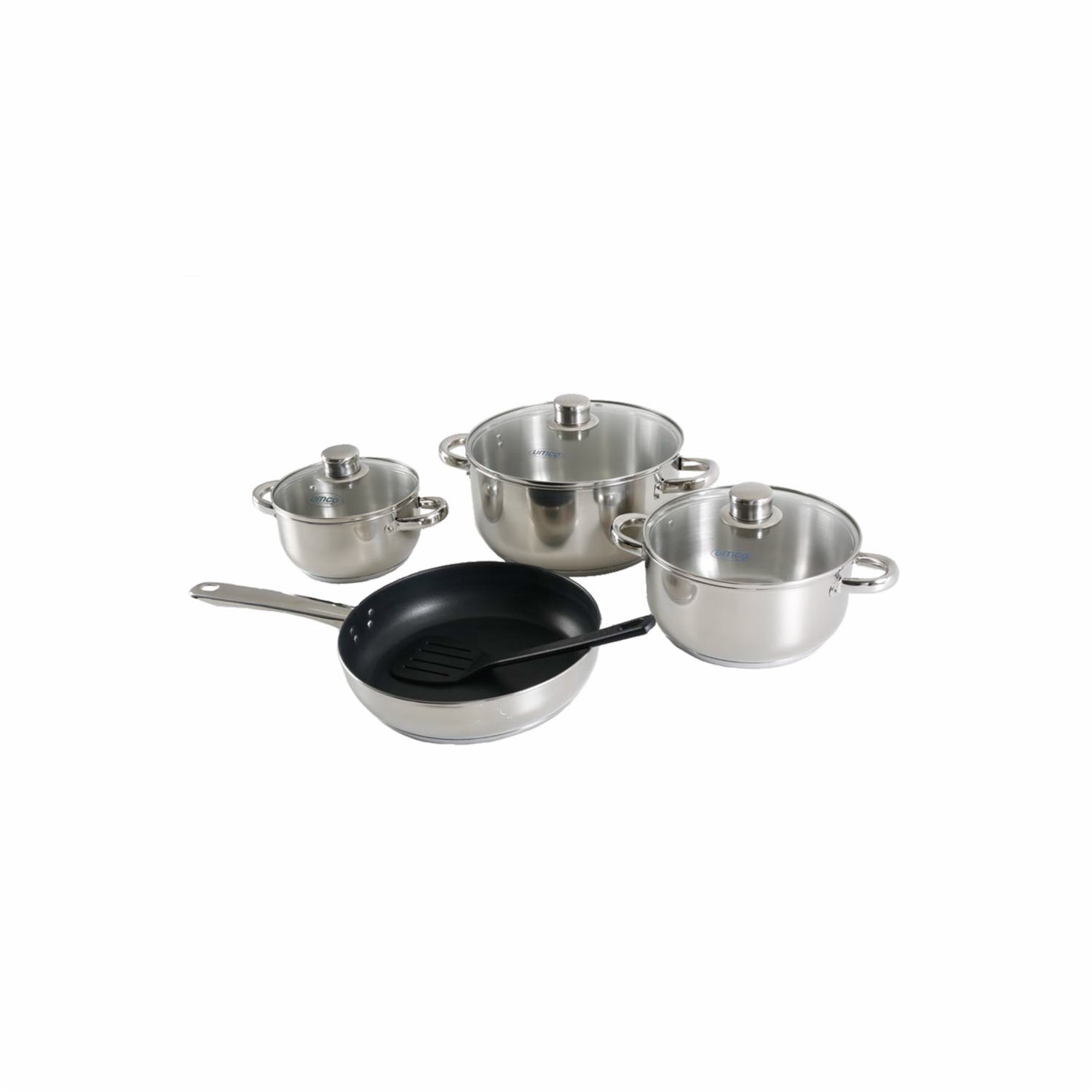 Set De Ollas Acero Inoxidable De Inducción Brilliance UMCO X 8 Piezas