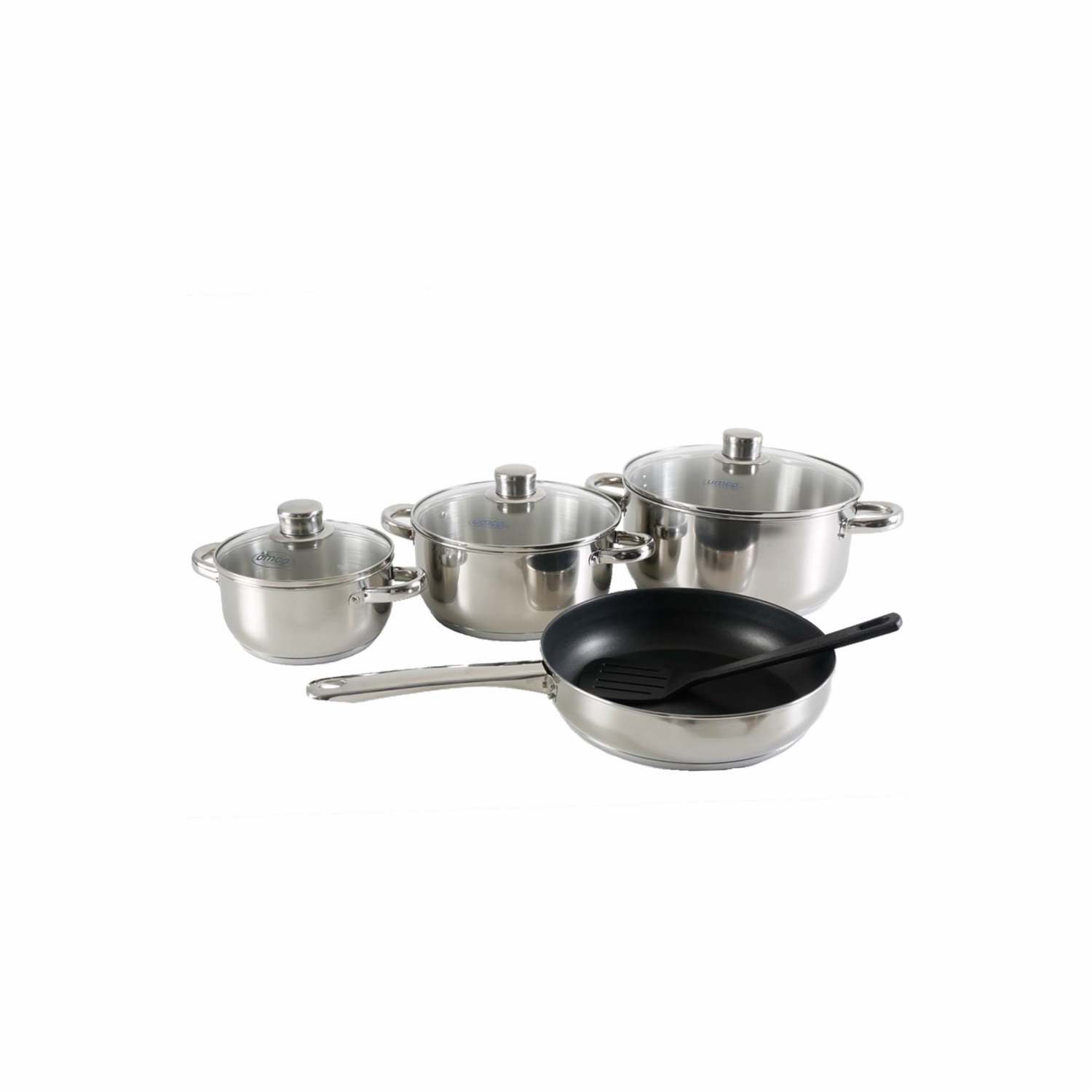 Set De Ollas Acero Inoxidable De Inducción Brilliance UMCO X 8 Piezas