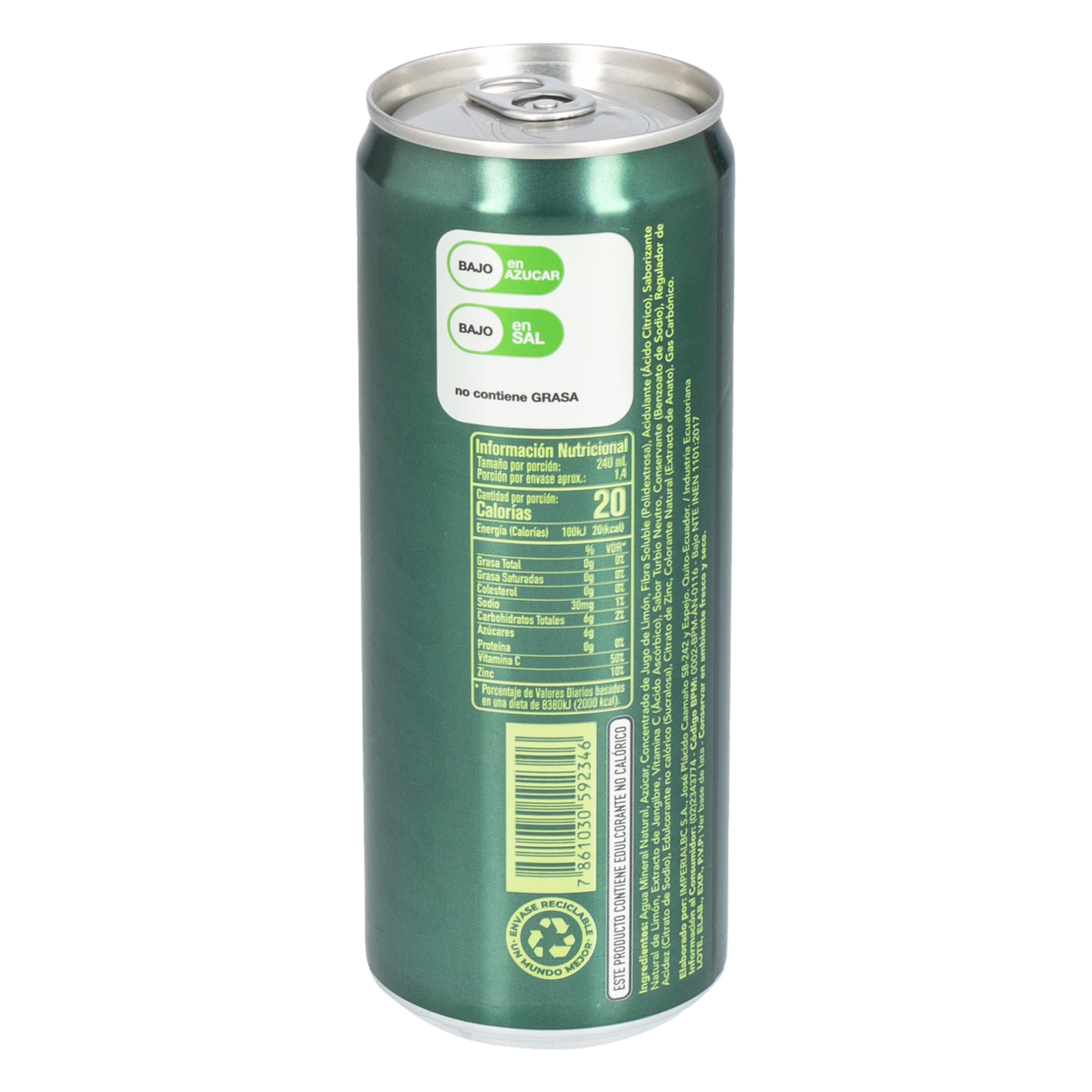 Agua Mineral Con Jugo De Limón + Jengibre + Vitamina C Benefit IMPERIAL 330 Ml