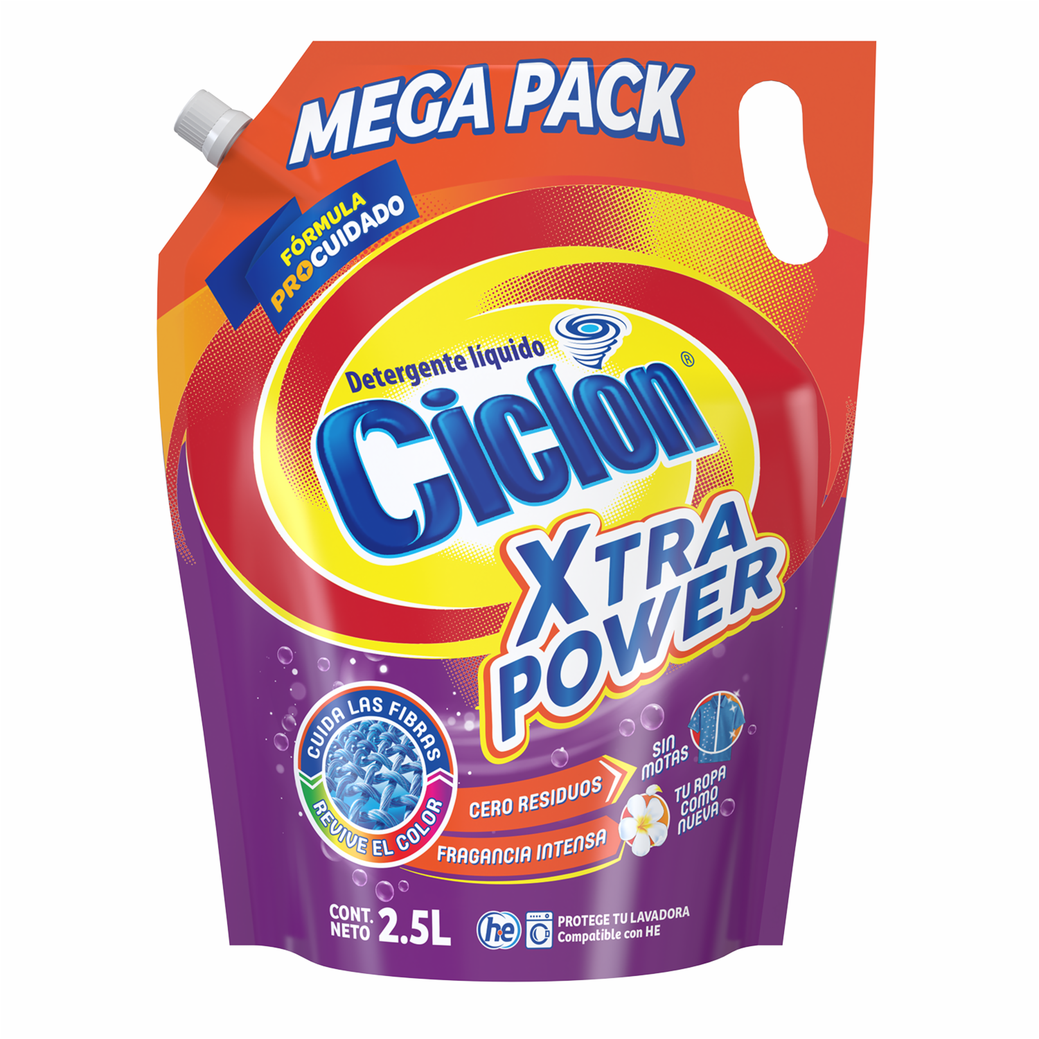 Detergente Líquido Ciclón Extra Power CICLÓN 2500 Ml