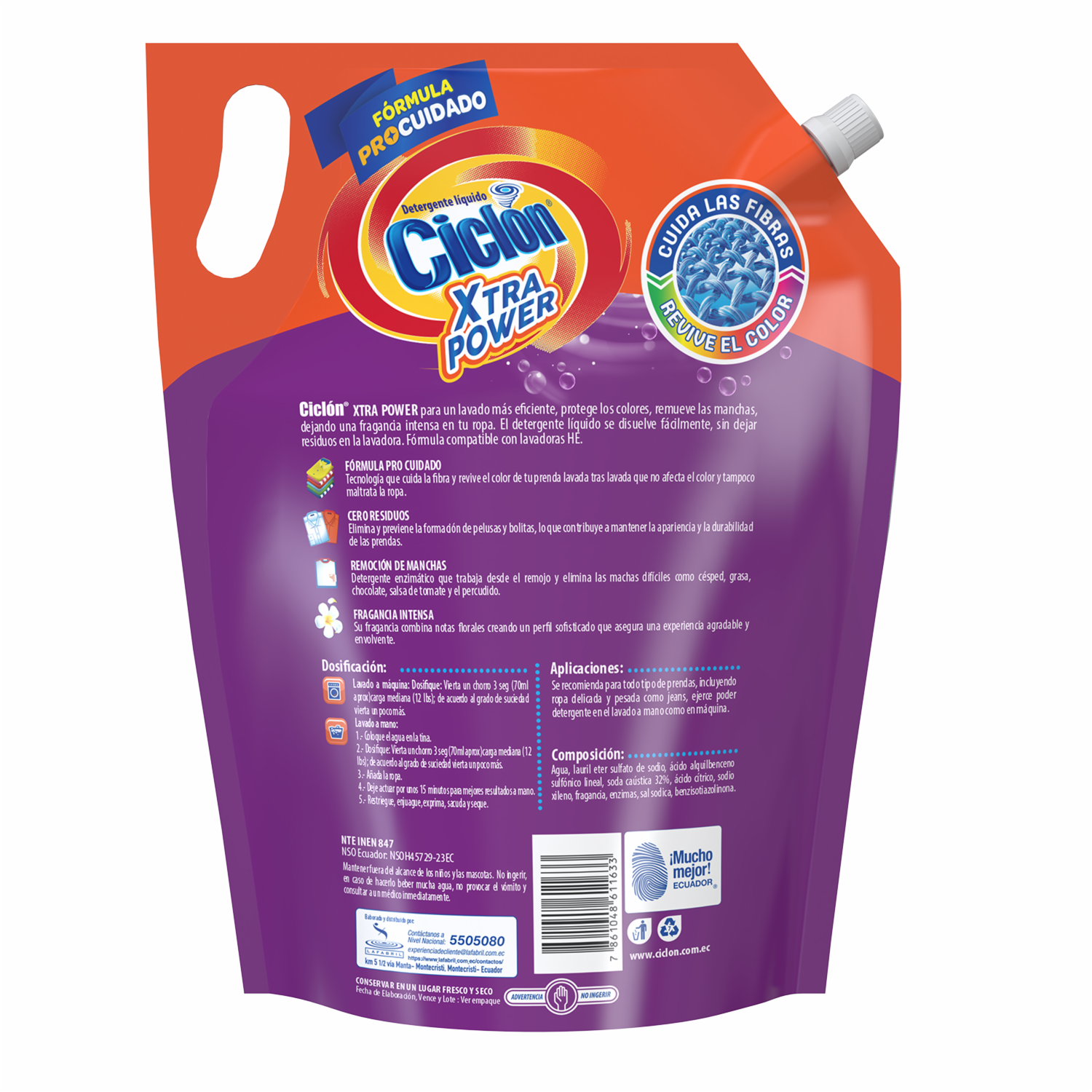 Detergente Líquido Ciclón Extra Power CICLÓN 2500 Ml
