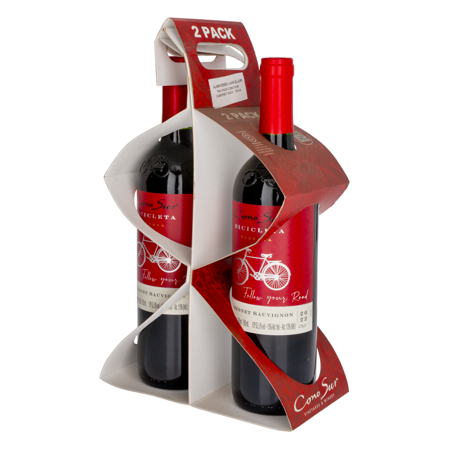 Vino Tinto Pack Cabernet Sauvignon CONO SUR 2 X 750 ml