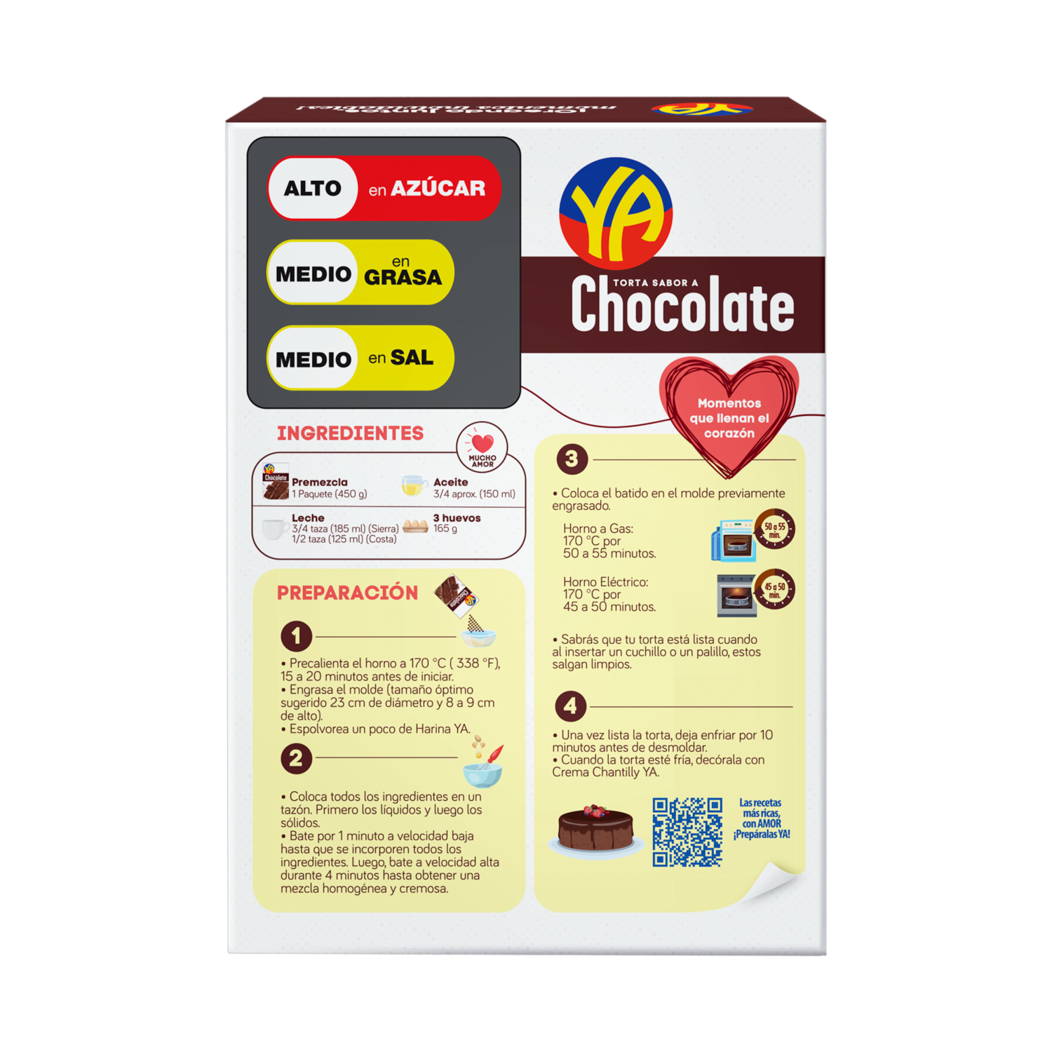 Torta De Chocolate YA 500 G