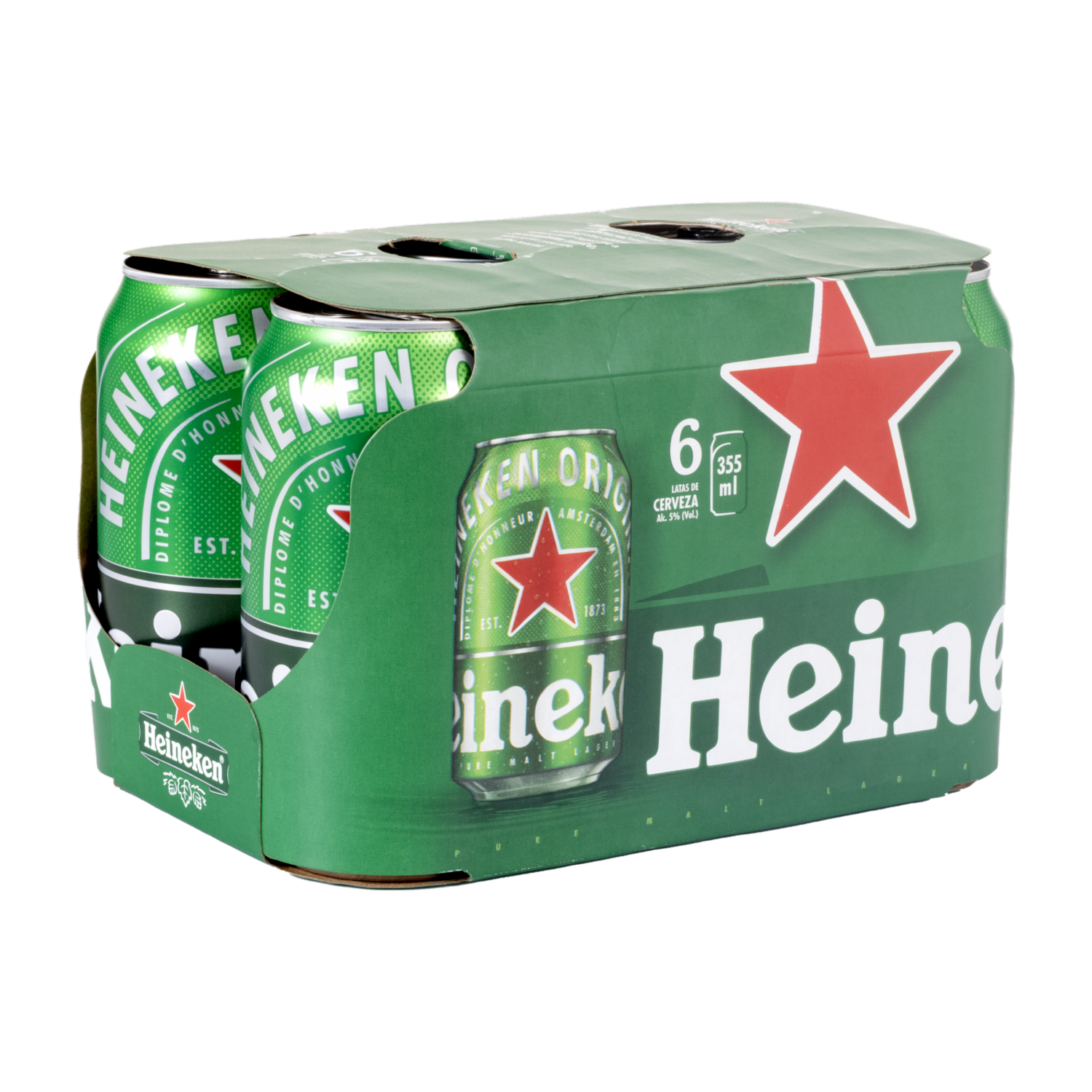 Cerveza Importada En Lata HEINEKEN 6 X 355 Ml
