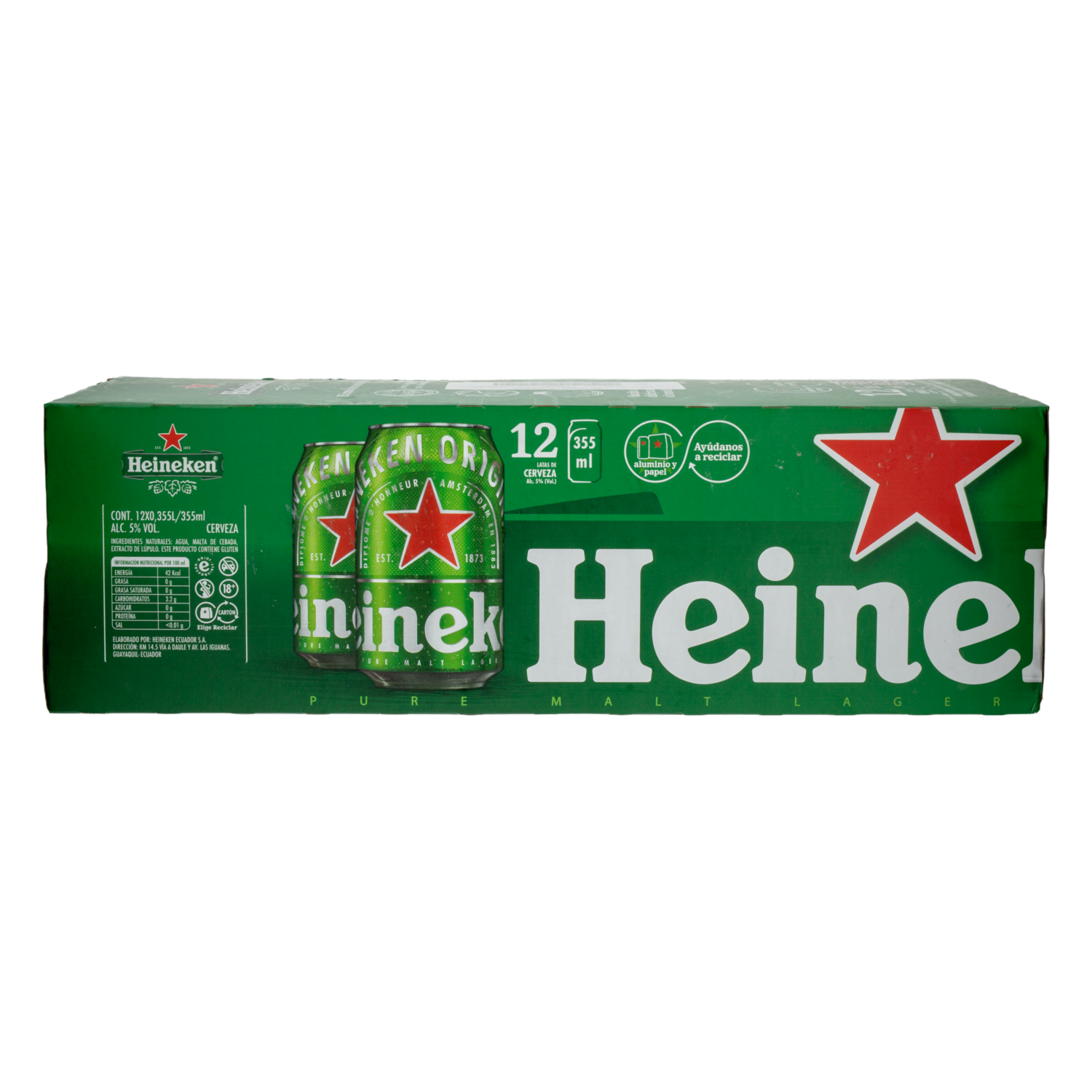 Cerveza Lata HEINEKEN 12 X 355 ML