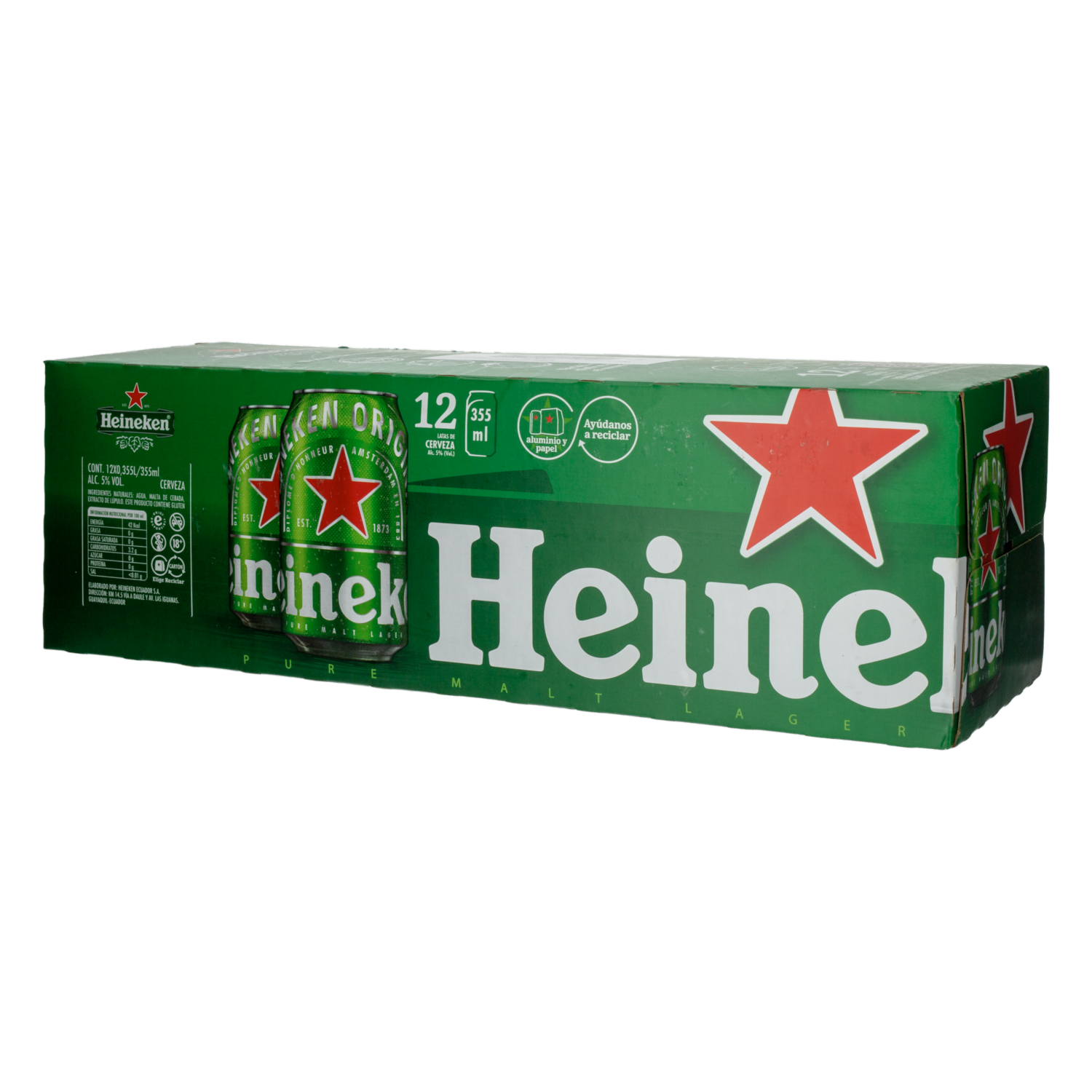 Cerveza Lata HEINEKEN 12 X 355 ML
