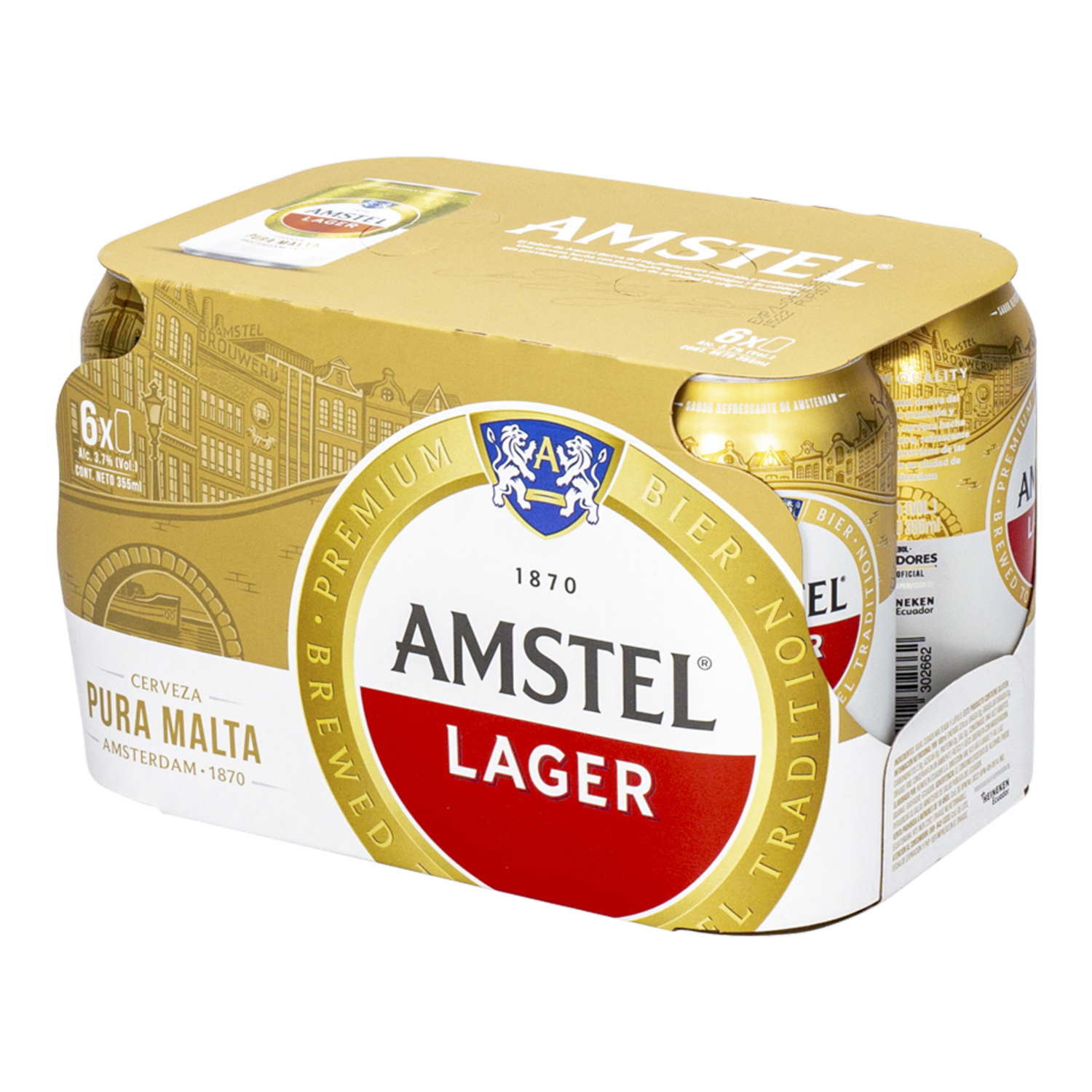 Cerveza En Lata AMSTEL 6 X 355 Ml