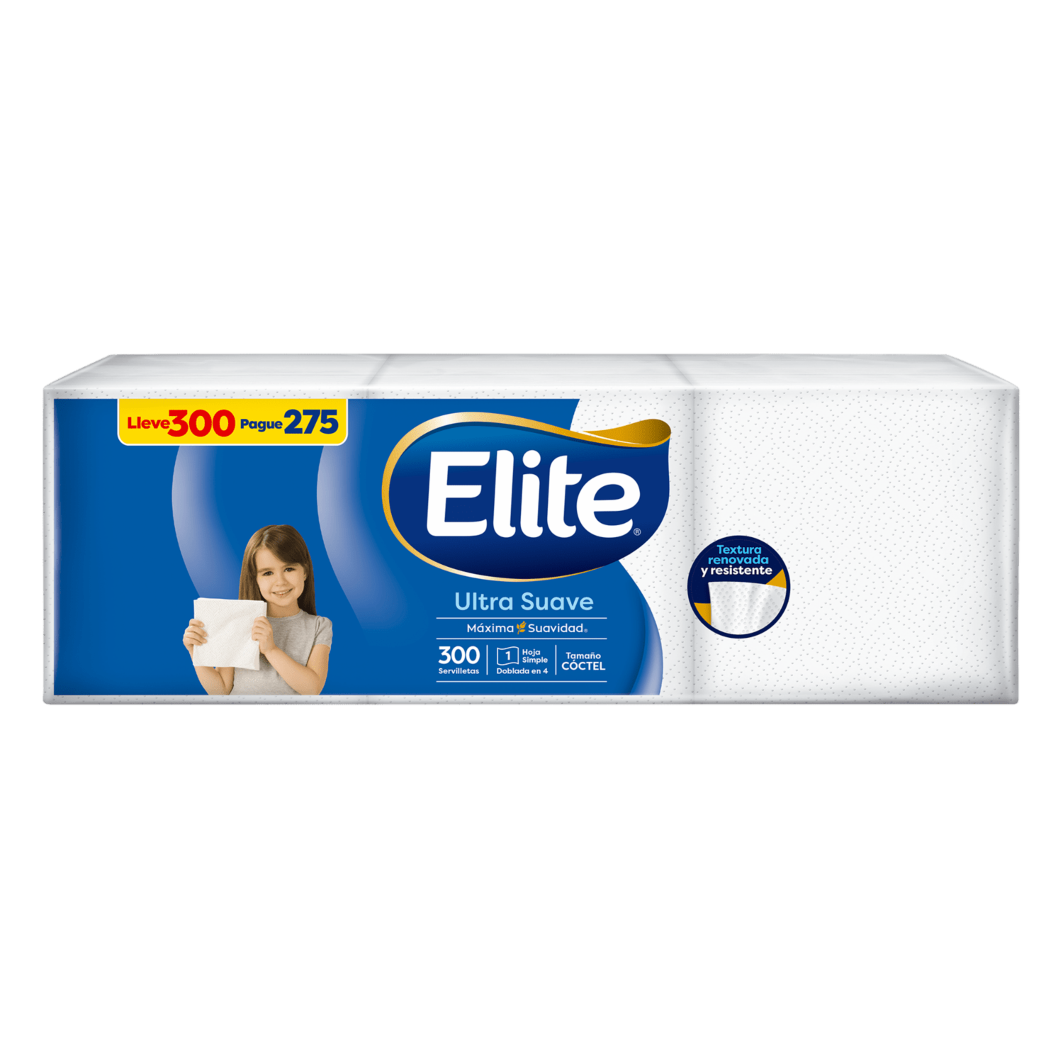 Servilletas De Coctel Una Hoja 23 X 24 Cm ELITE X 300 Uds