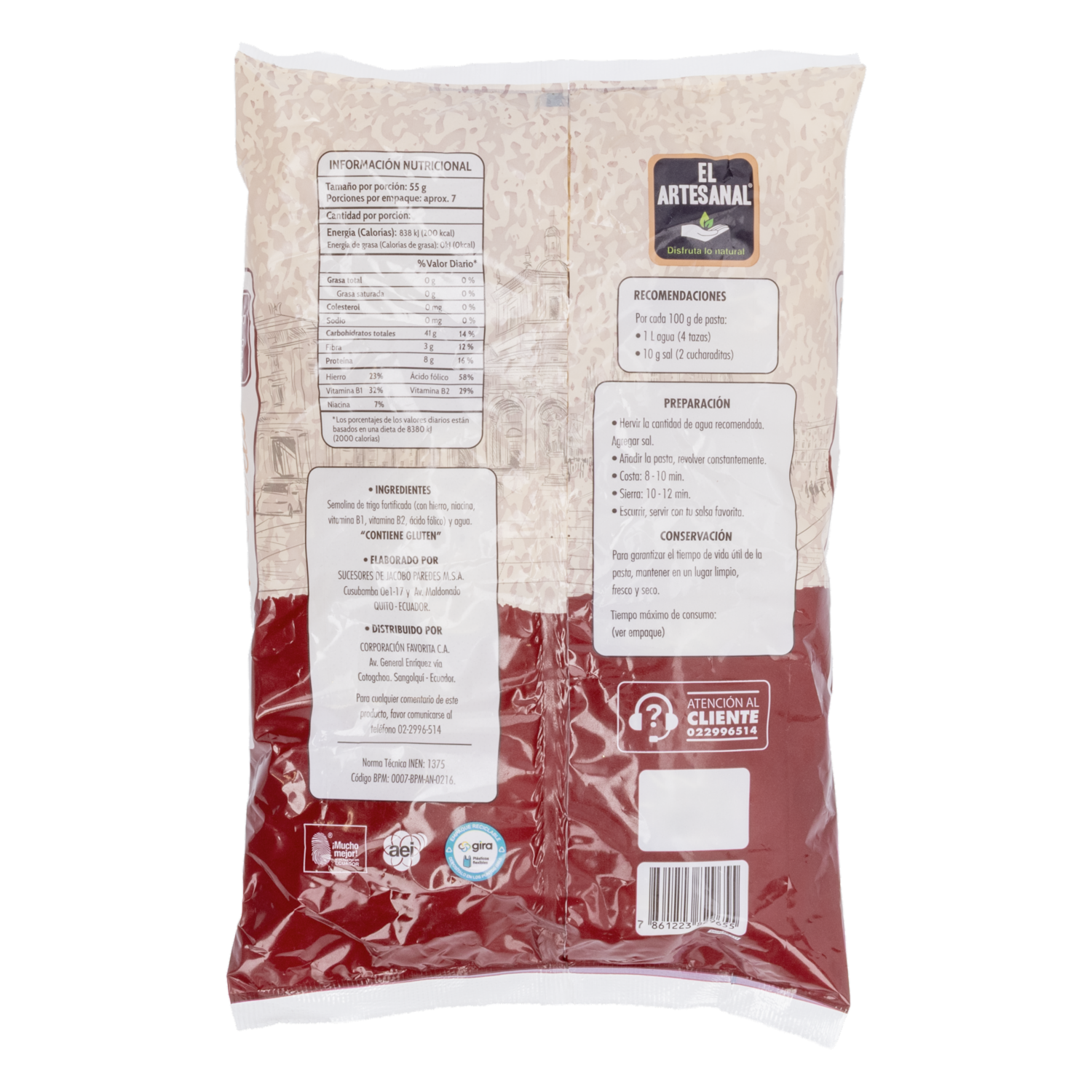 Fideo Nido Cabello EL ARTESANAL 400 G