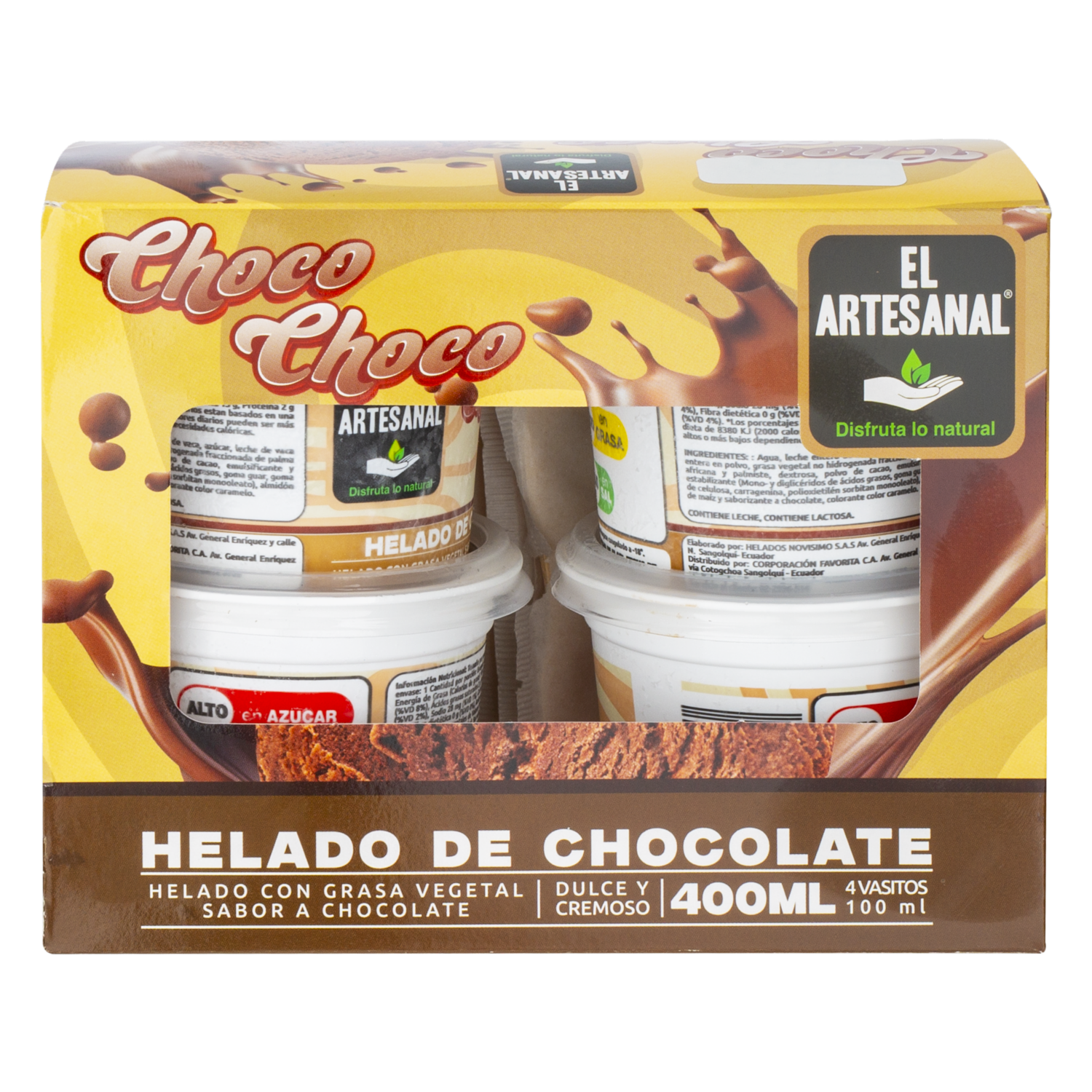 Helado Choco Choco EL ARTESANAL 400 Ml