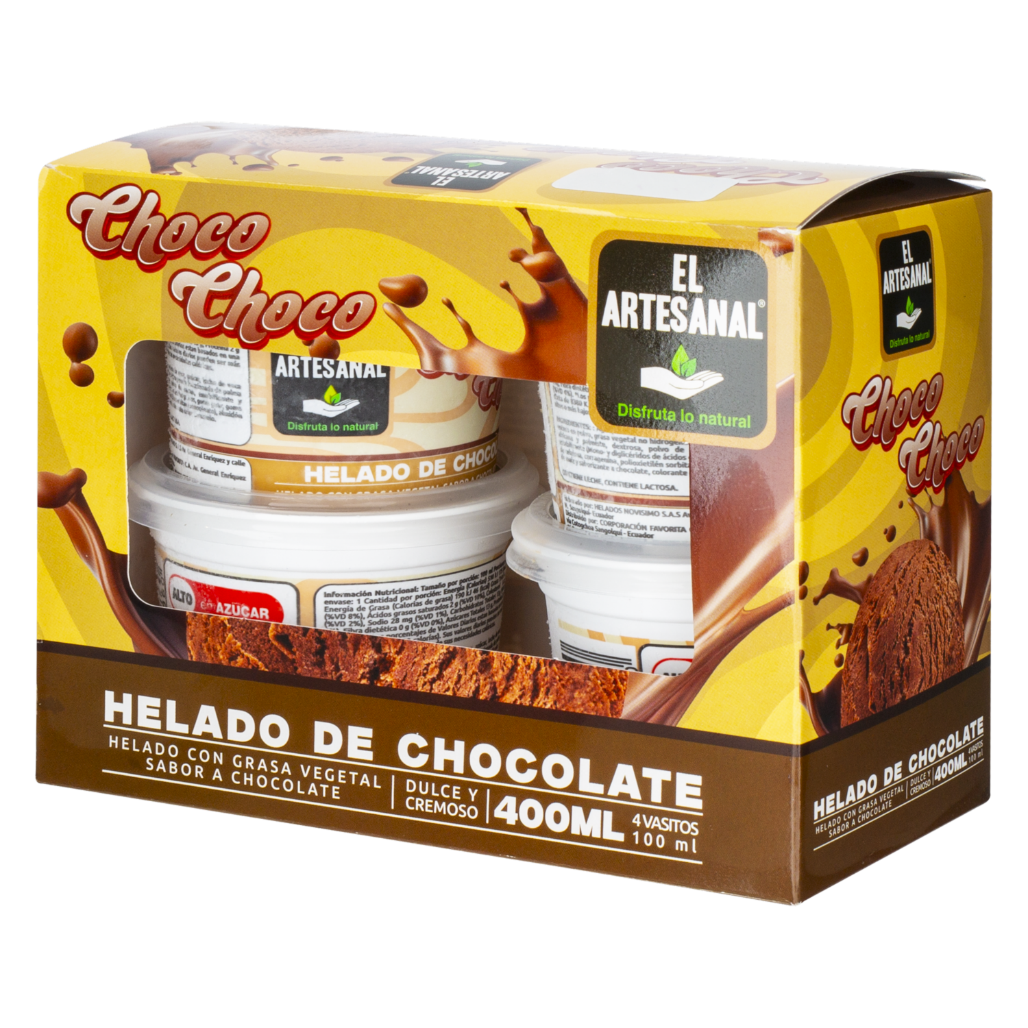 Helado Choco Choco EL ARTESANAL 400 Ml