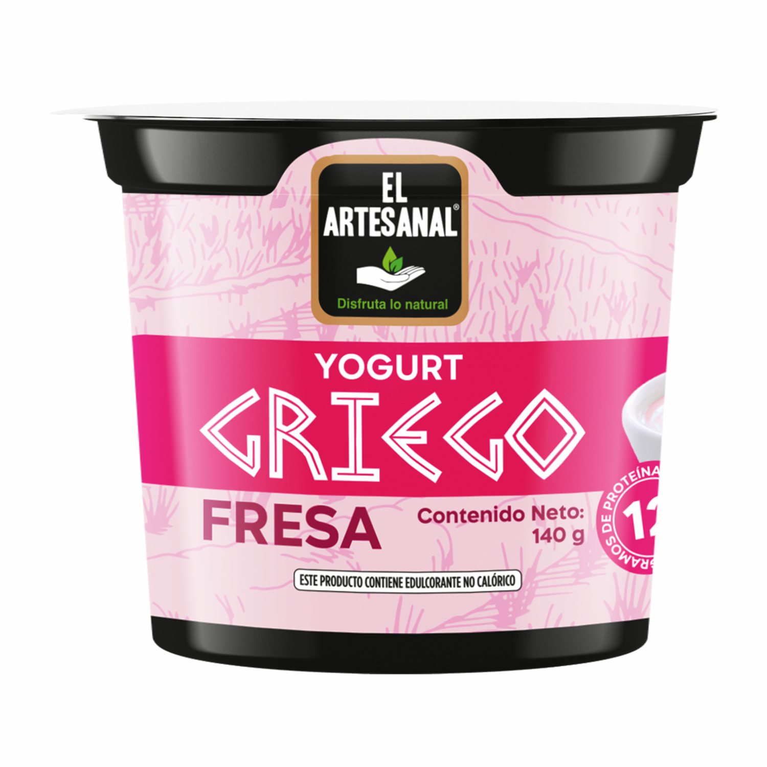 Yogurt Griego Sabor Fresa EL ARTESANAL 140 G