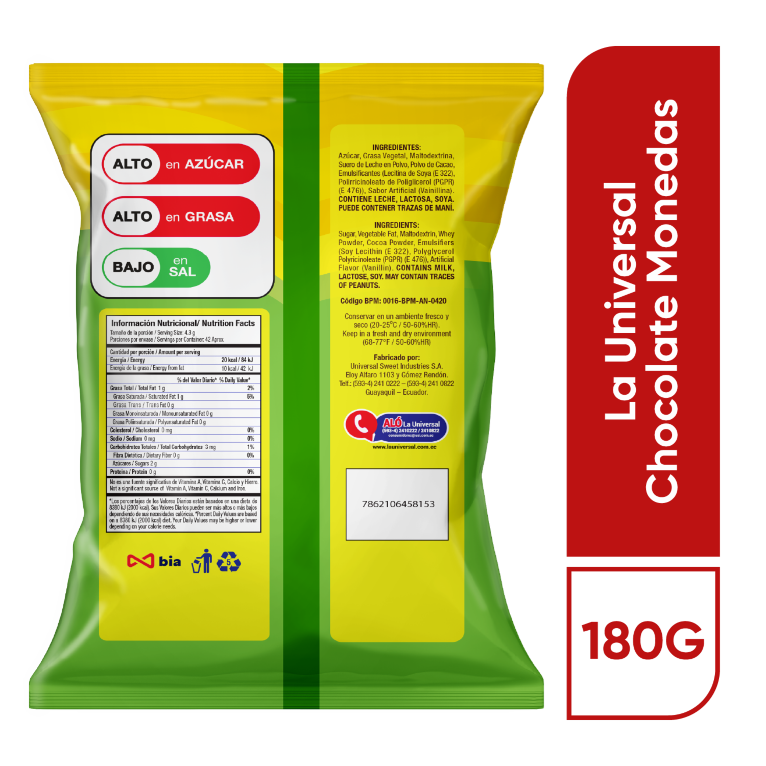 Chocolate En Forma De Monedas MANICHO 180 G