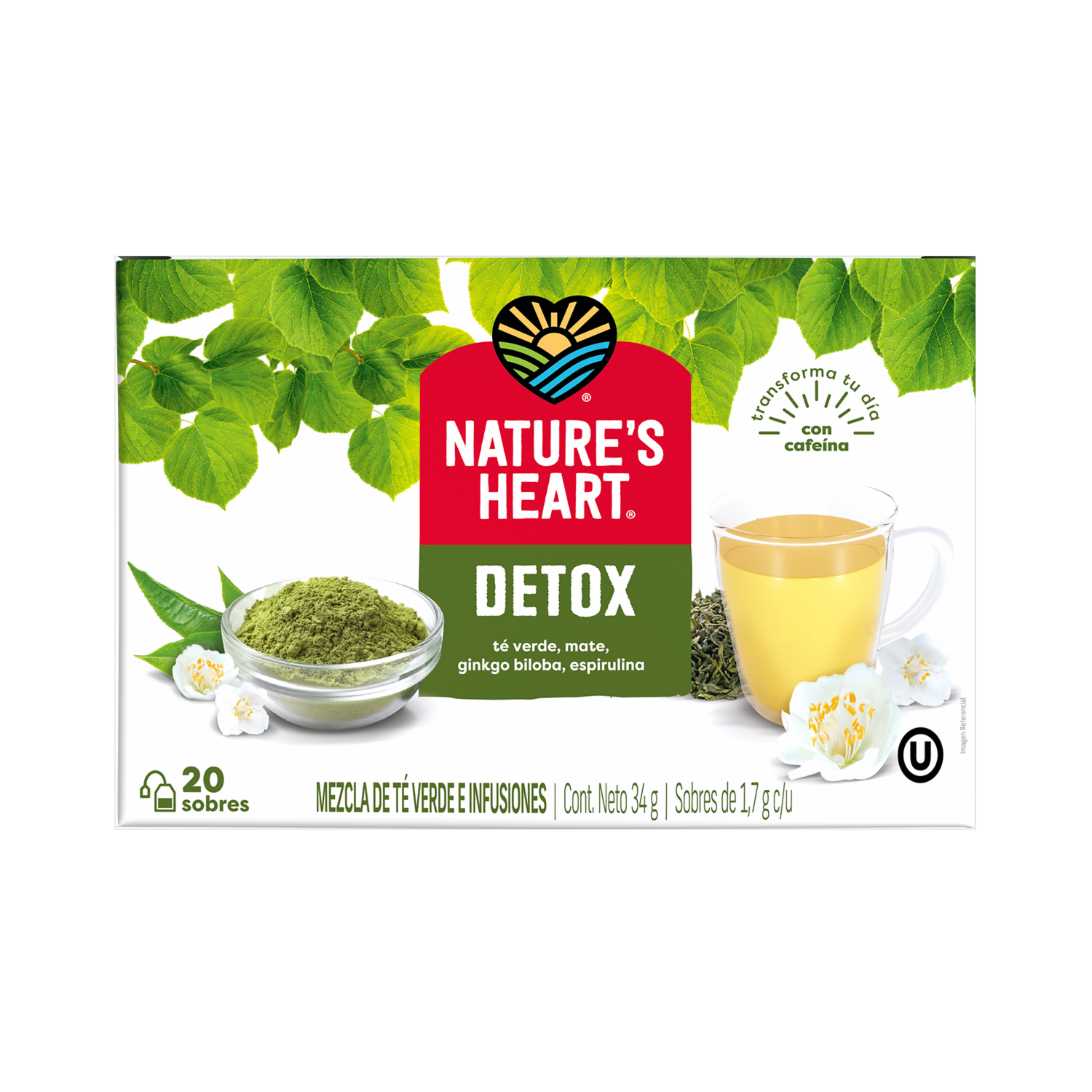 Té Verde Détox NATURE´S HEART 34 G