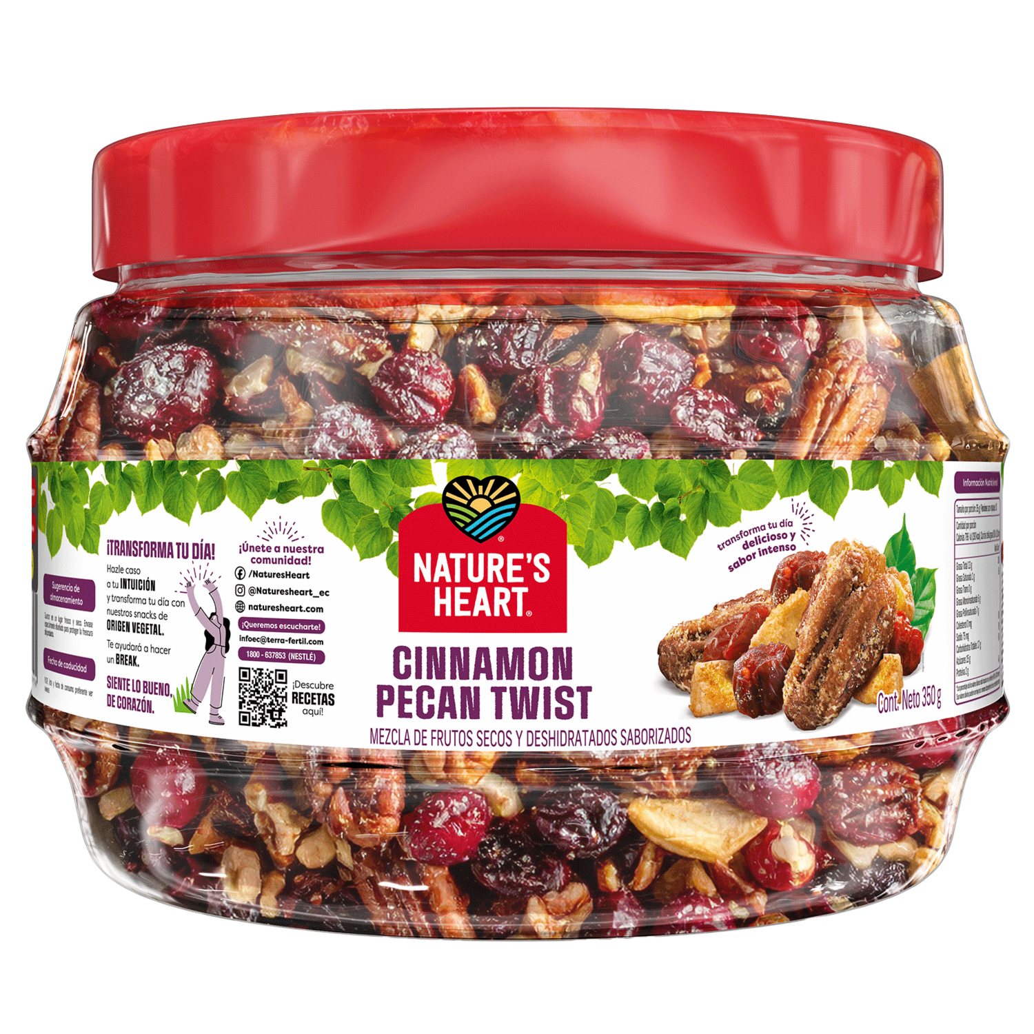 Nueces Pecana Frutas Canela NATURE’S HEART 350 G