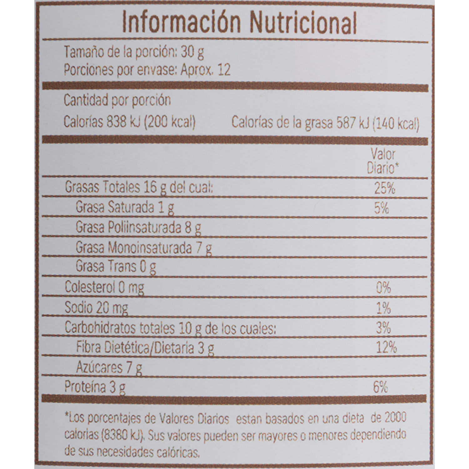 Nueces Pecana Frutas Canela NATURE’S HEART 350 G