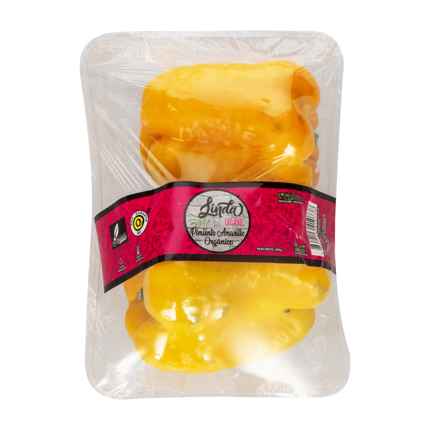 Pimiento Amarillo Orgánico LINDA ORGANIC 500 G