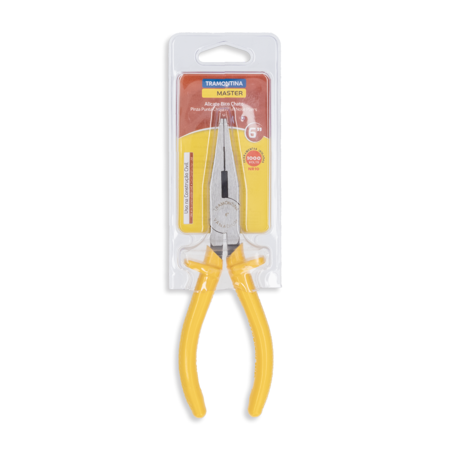 Pinza Para Construcción De Punta Chata TRAMONTINA 6″