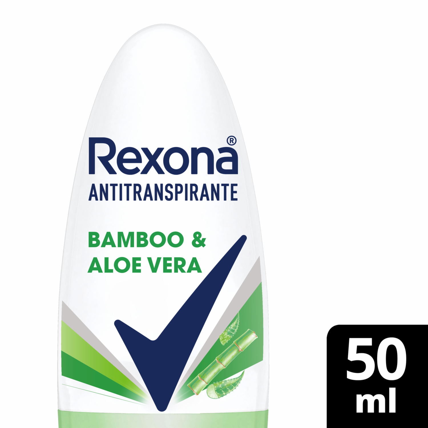 Desodorante En Roll On Para Dama Bamboo Y Aloe Vera REXONA 50 Ml