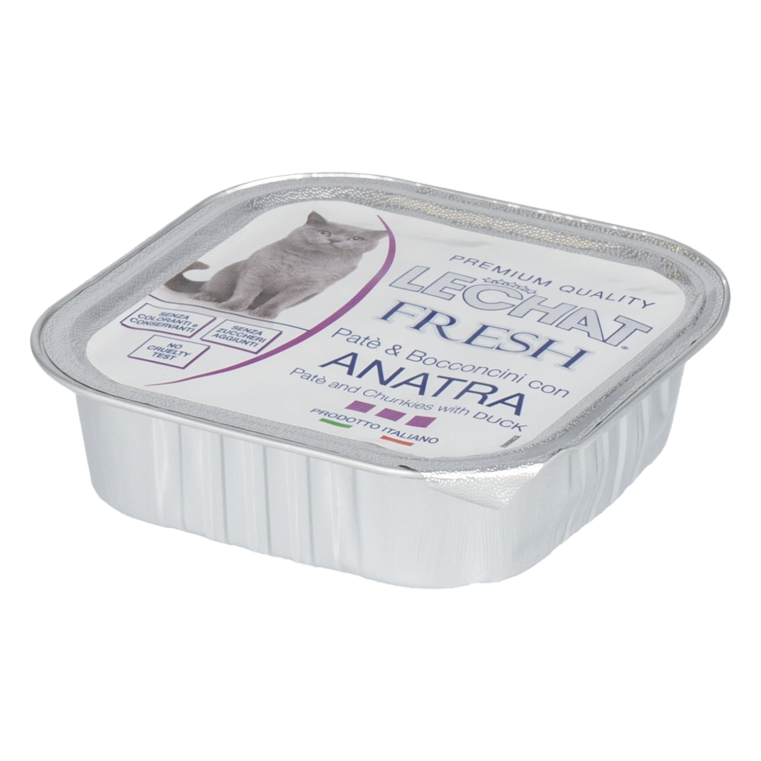 Alimento Para Gatos Adulto En Paté Con Trocitos De Pato LECHAT FRESH 100 G
