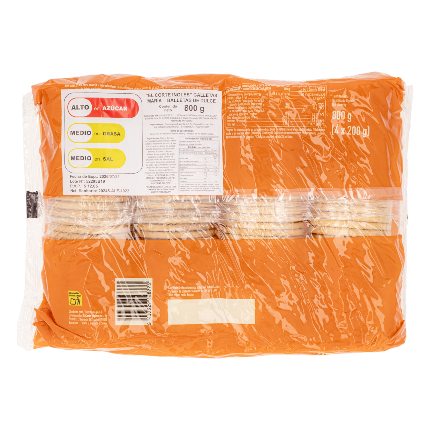 Galletas Dulces Maria EL CORTE INGLÉS 800 G