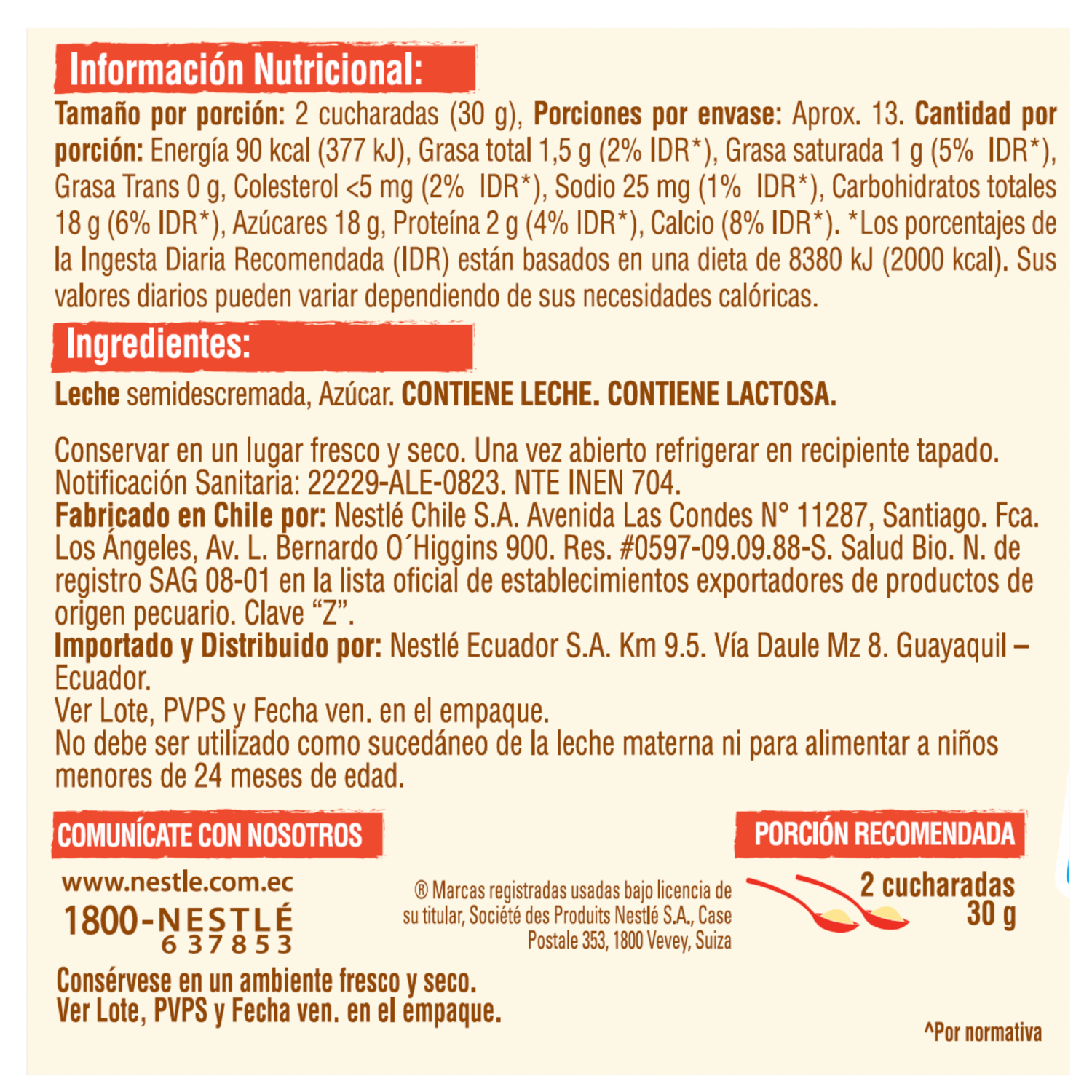 Leche Condensada Con Abre Fácil LA LECHERA 393 G