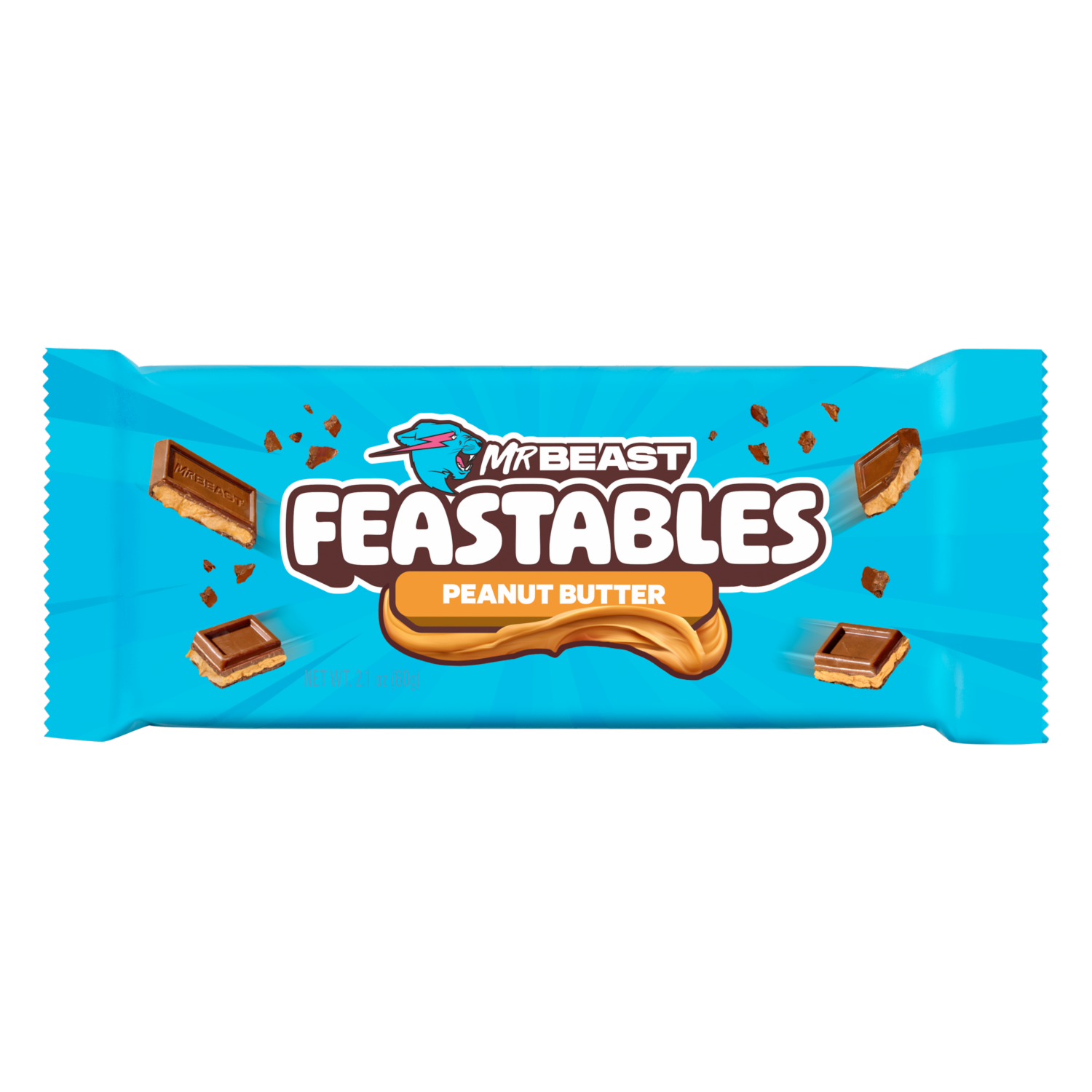 Chocolate Con Leche Y Mantequilla De Maní MR BEAST FEASTABLES 60 G