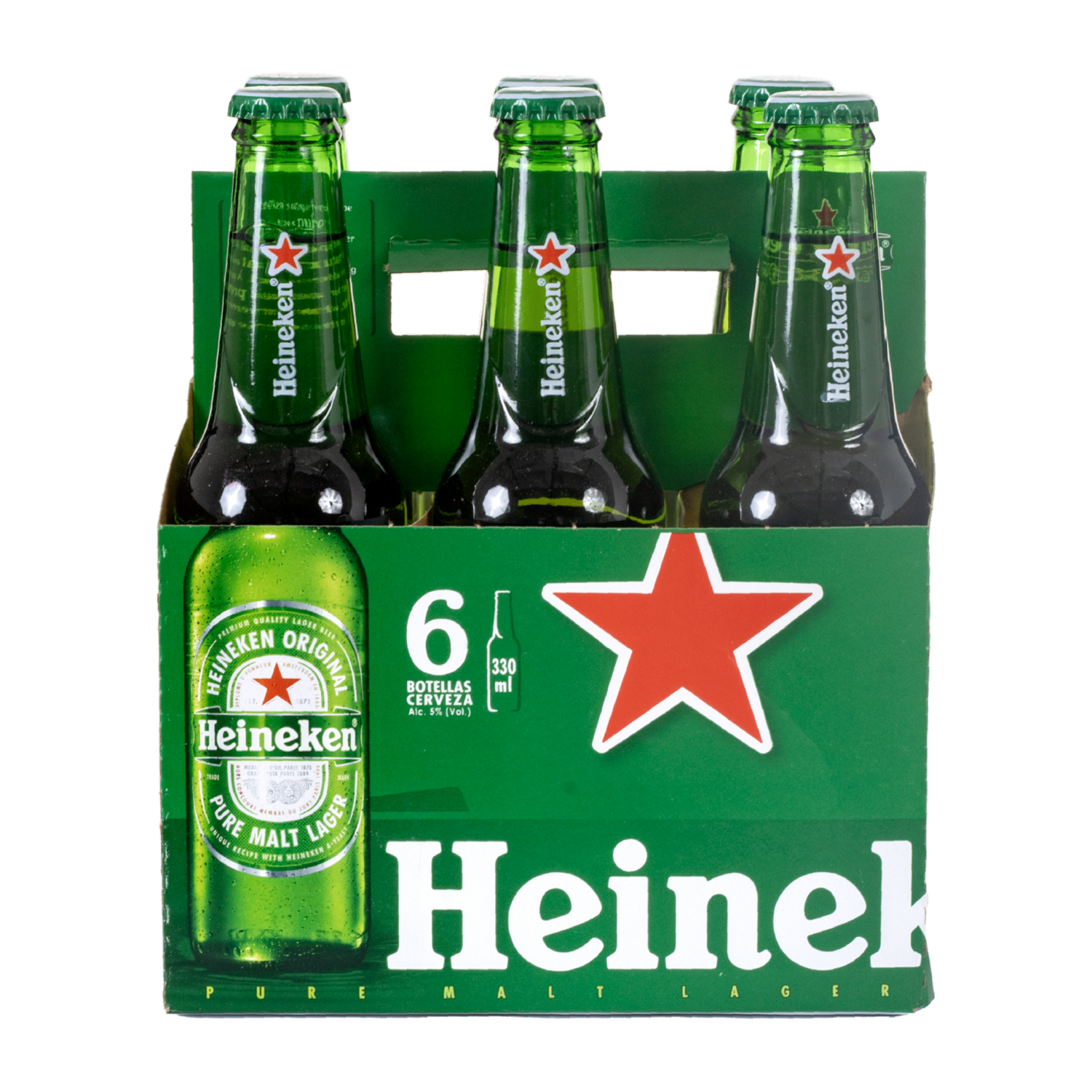 Cerveza Importada En Botella HEINEKEN 6 X 330 Ml