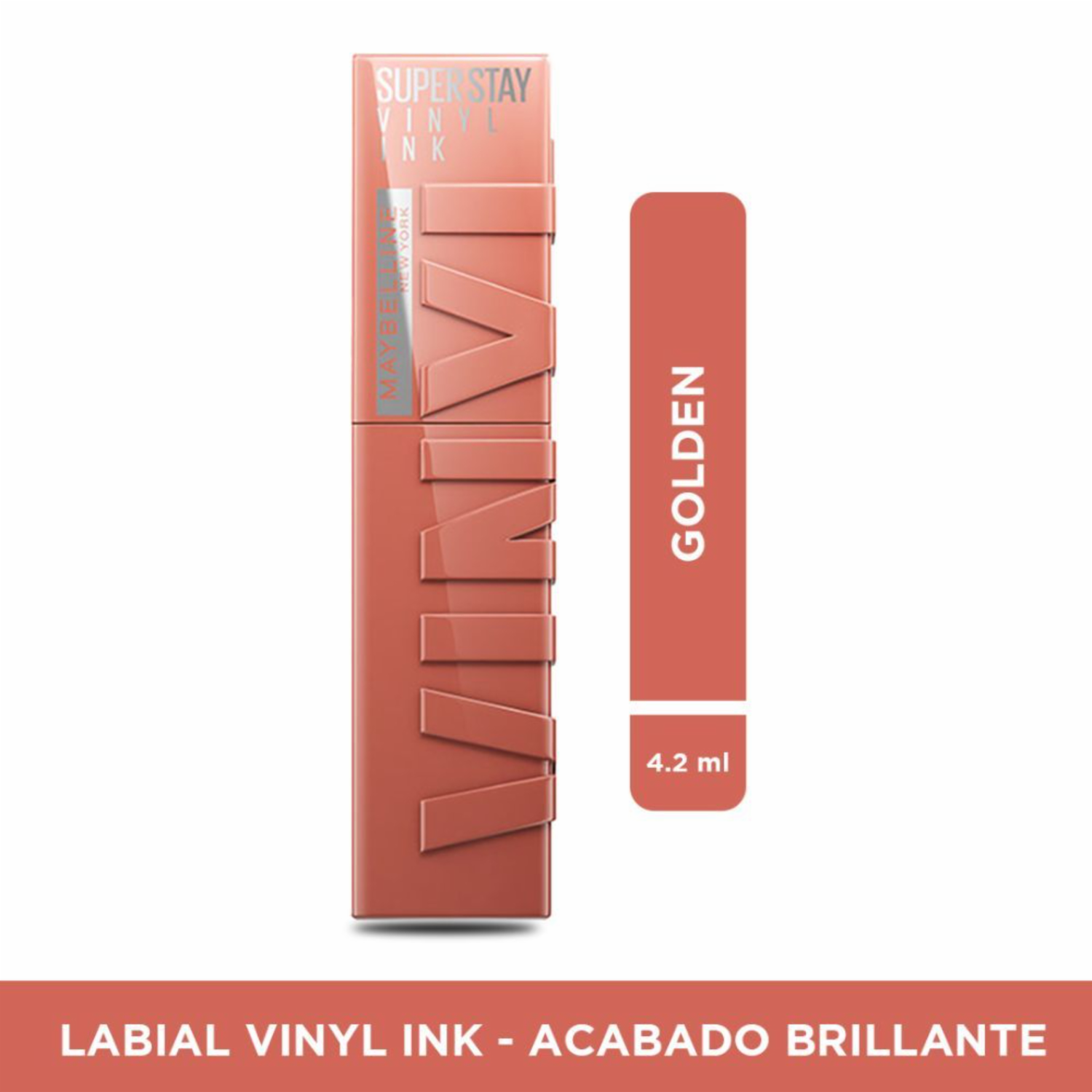 Labial Líquido Vinyl Ink Acabado Brillante Tono 35 Cheeky MAYBELLINE NEW YORK