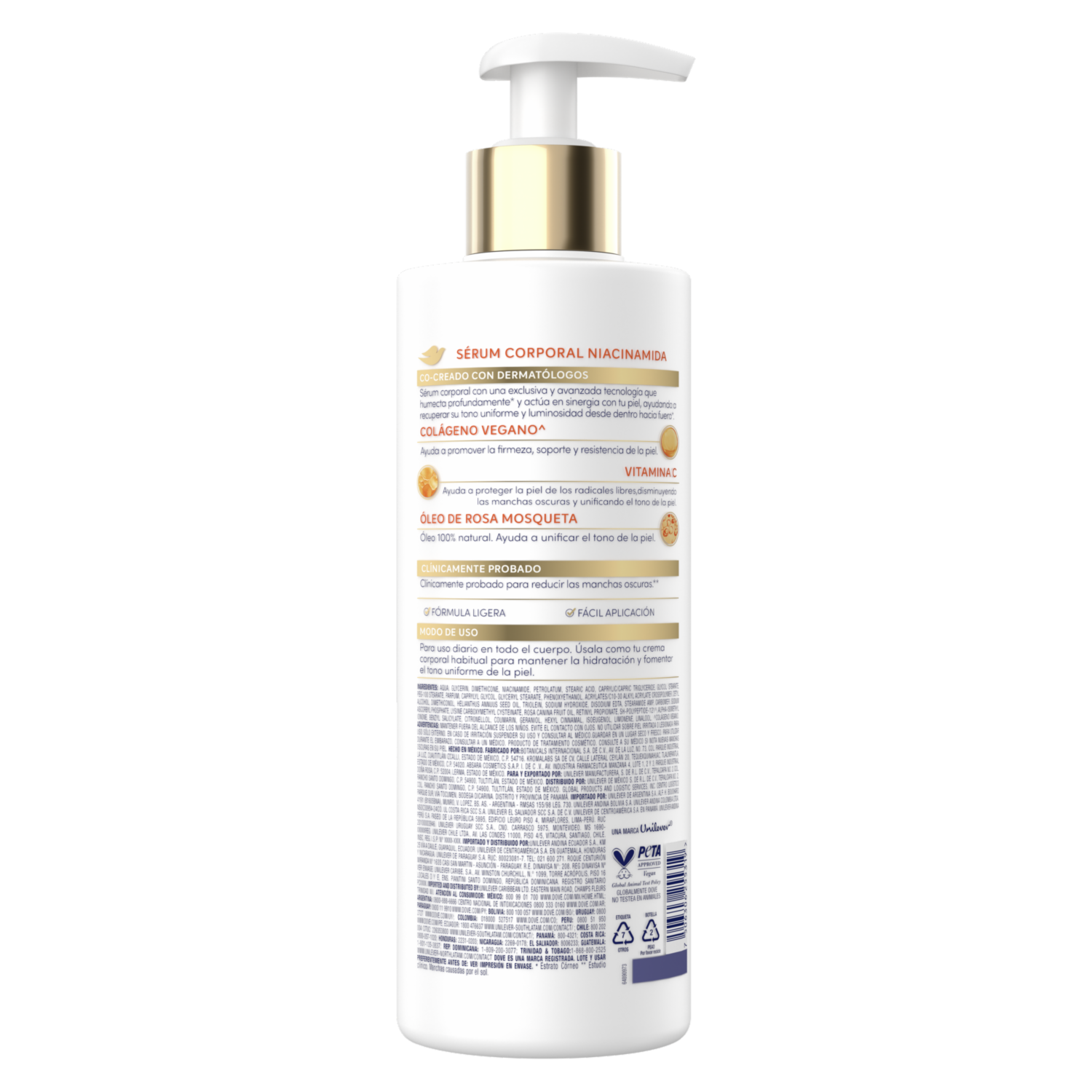 Sérum Corporal Niacinamida + Tono Uniforme DOVE 1000 Ml
