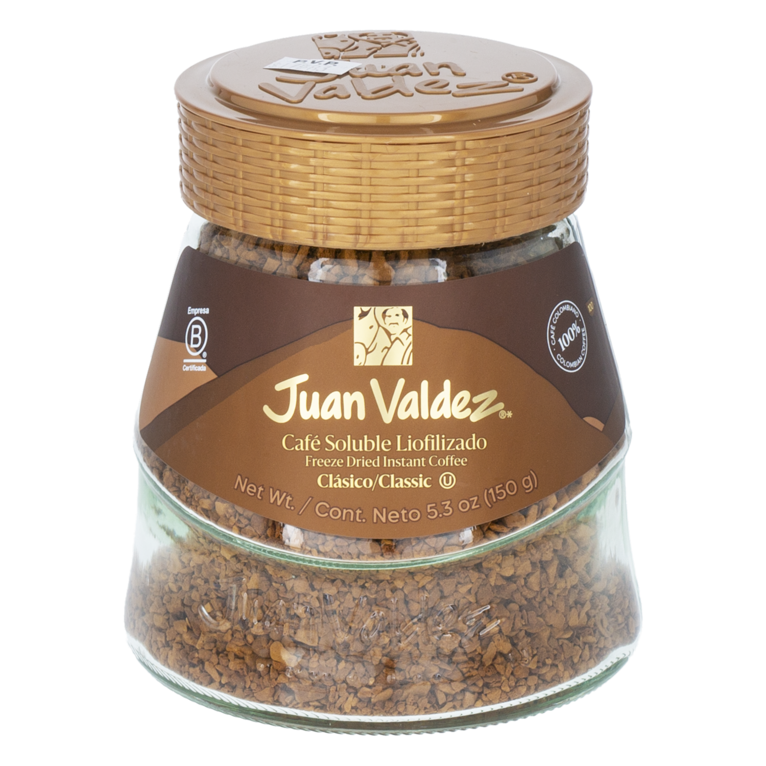 Café Instantáneo Liofilizado Clásico JUAN VALDEZ 150 G