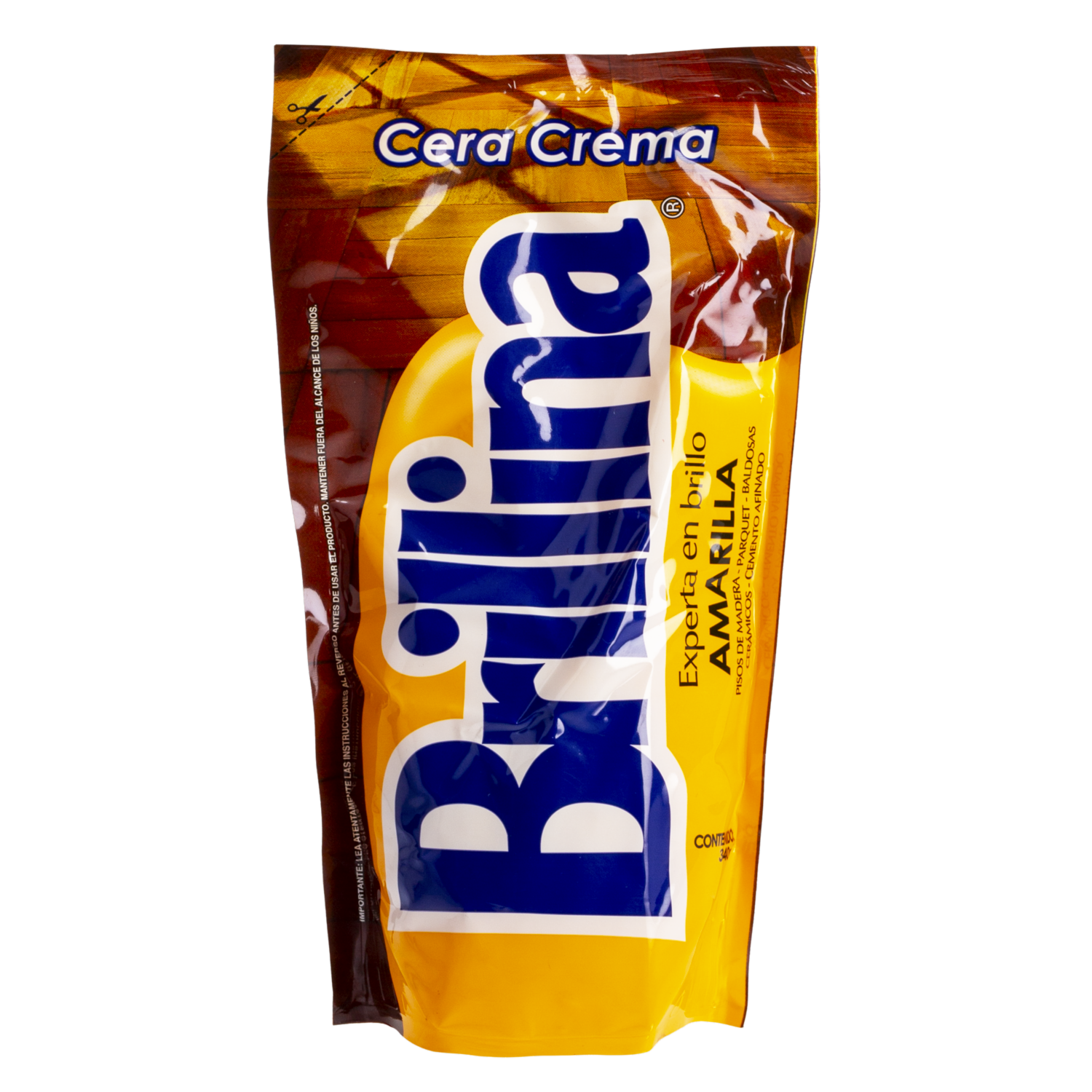Cera De Pisos En Crema Amarilla BRILLINA 340 Ml