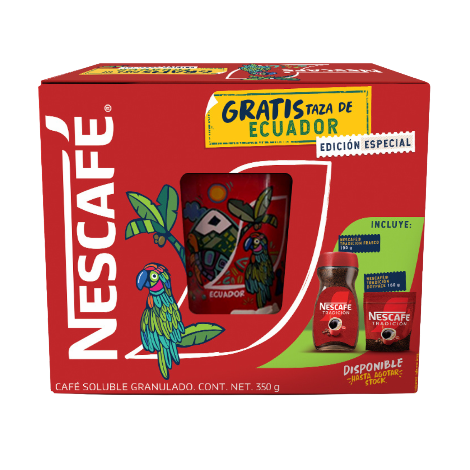 Café Instantáneo Granulado Gratis Taza Ecuador NESCAFÉ 350 G