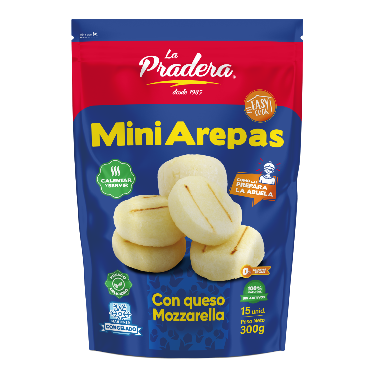 Mini Arepa Con Queso LA PRADERA 300 G