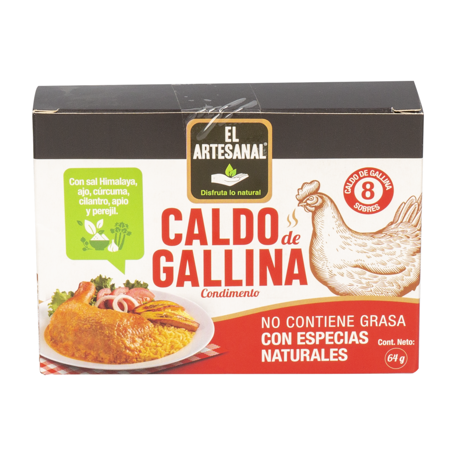Caldo De Gallina En Polvo EL ARTESANAL 64 G