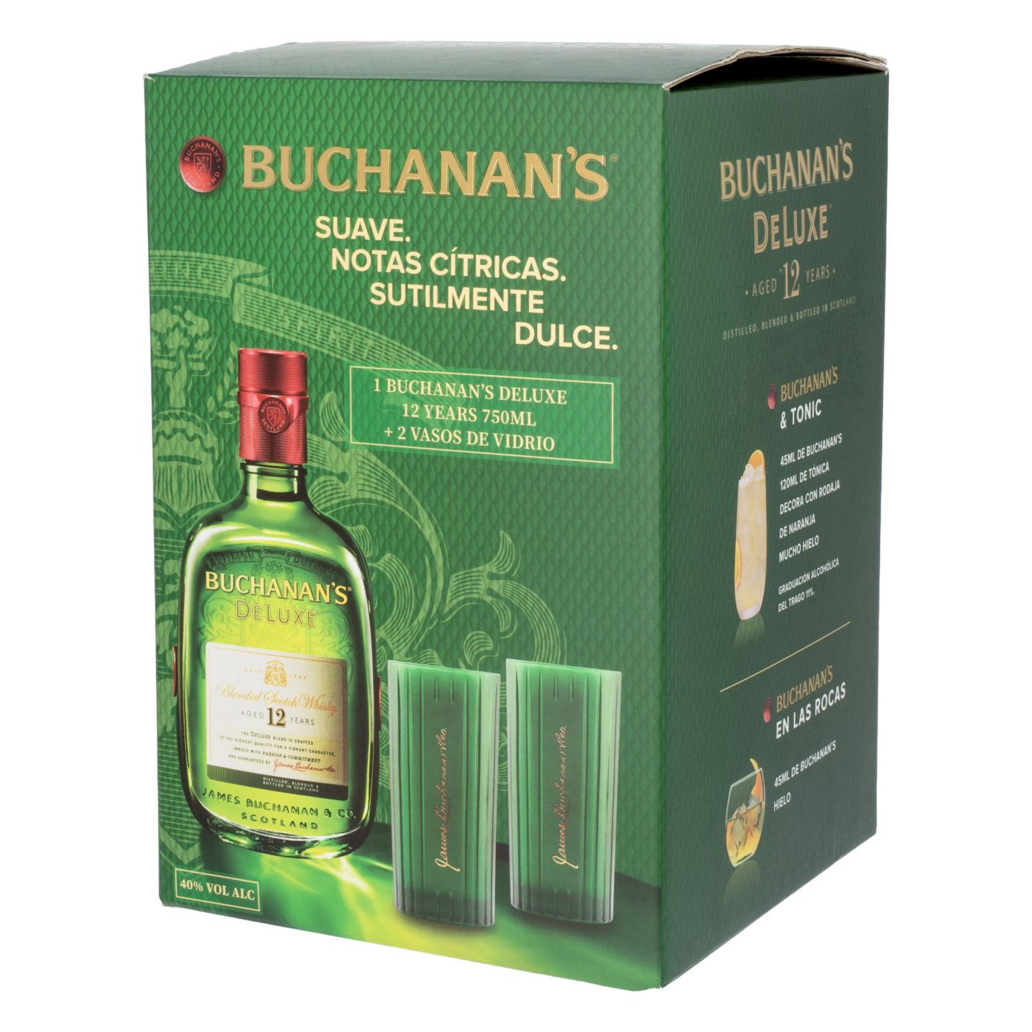 Whisky Con Dos Vasos BUCHANAN´S 750 Ml
