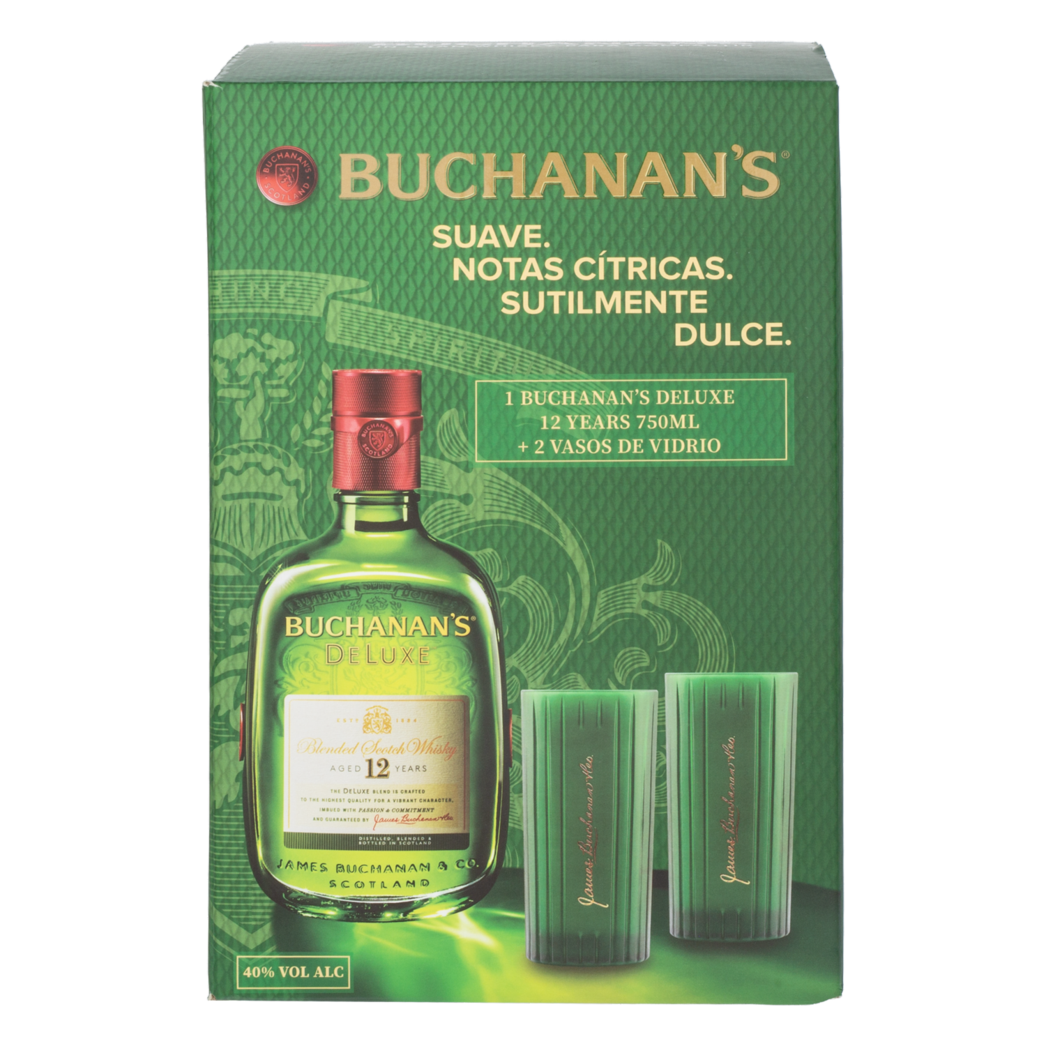 Whisky Con Dos Vasos BUCHANAN´S 750 Ml