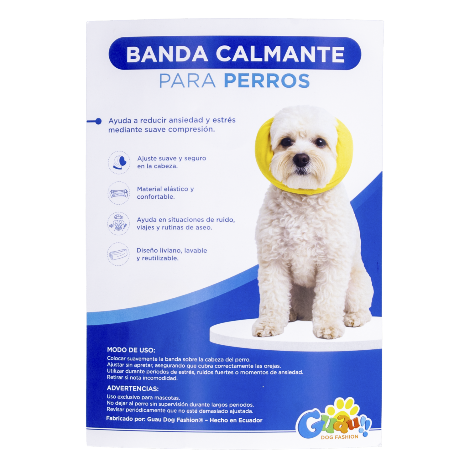 Banda Calmante Para Perros GUAU DOG FASHION Talla Extra Extra Grande