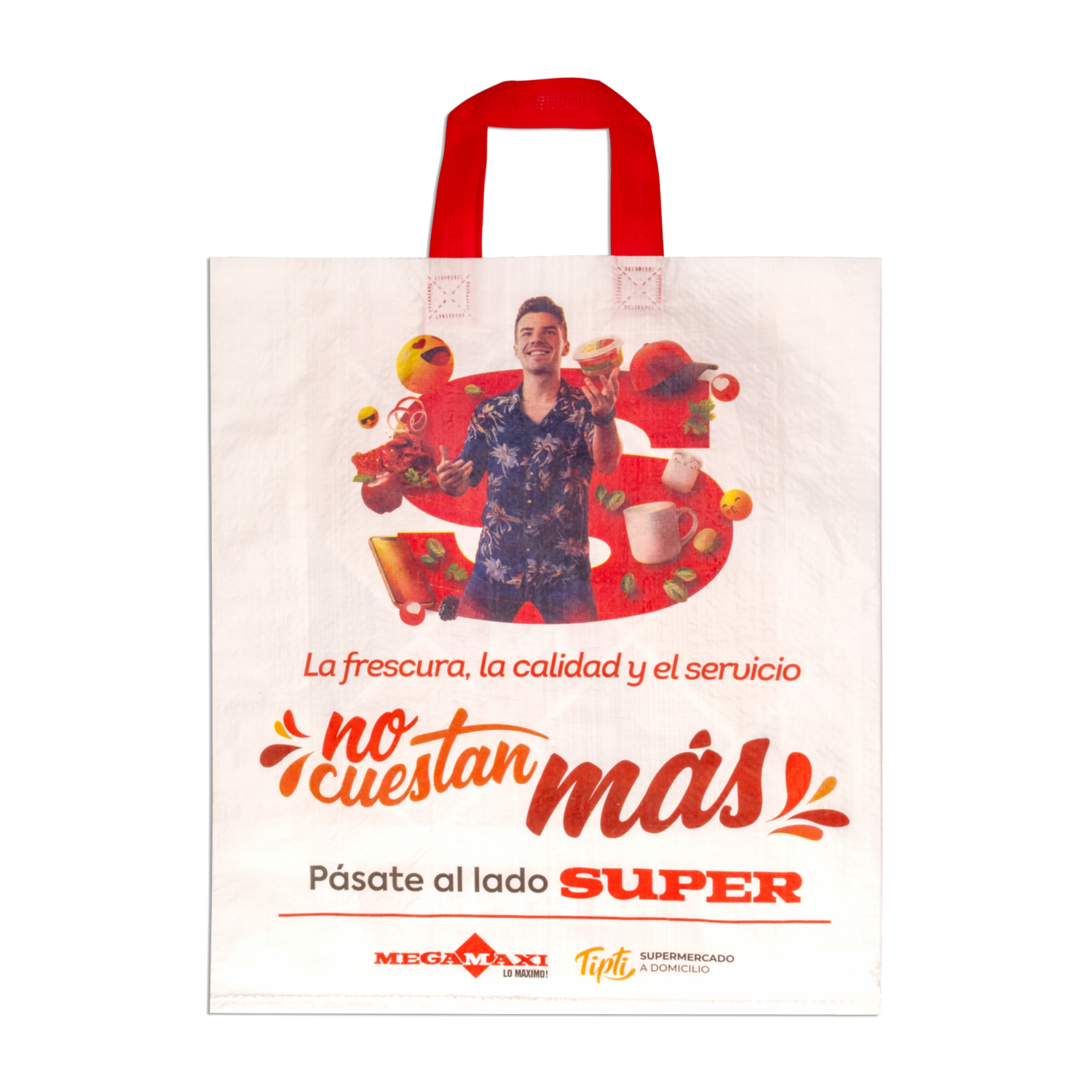 Bolsa Costal Reusable Diseño Lado Super 2024 MEGAMAXI Unidad