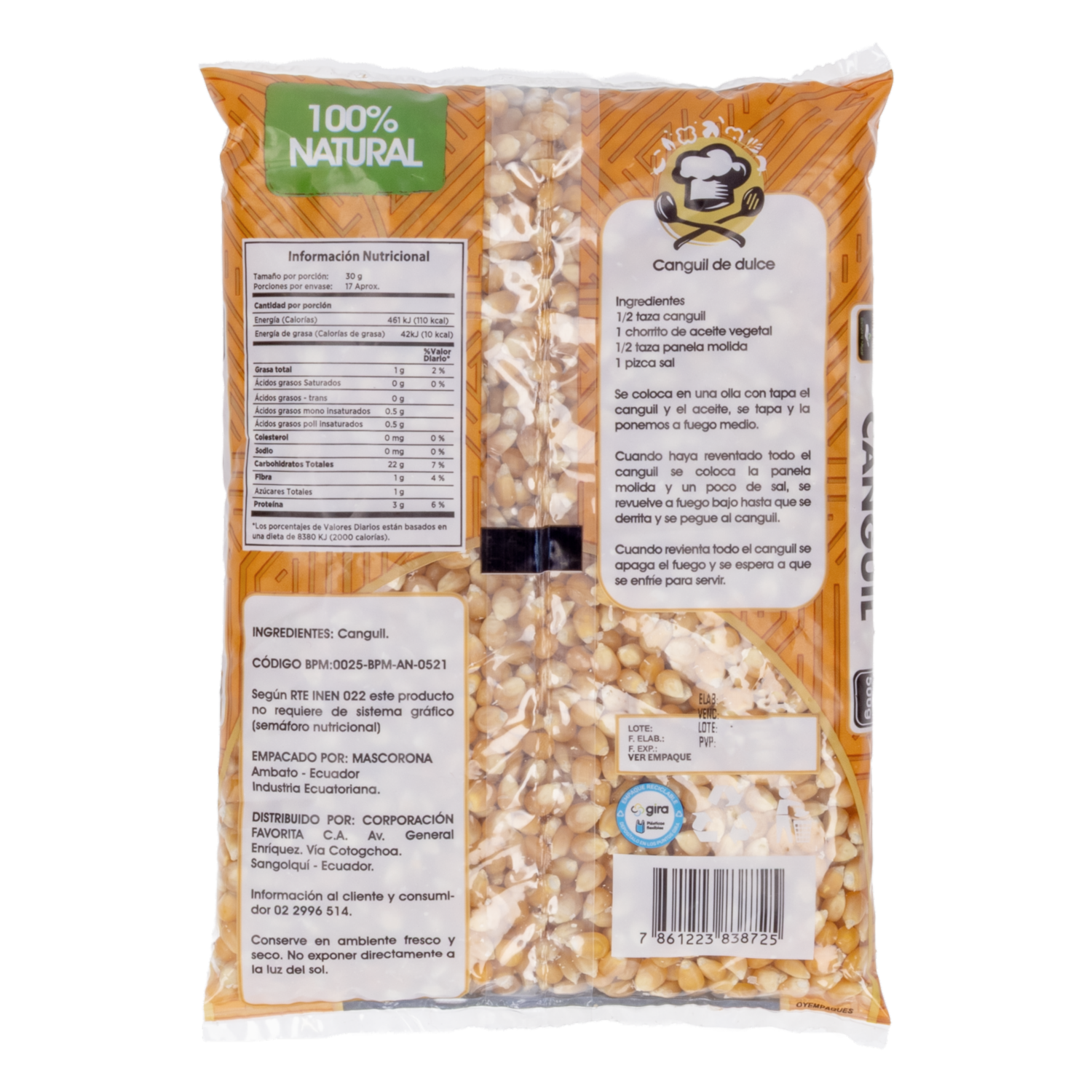 Canguil Natural EL ARTESANAL 500 G